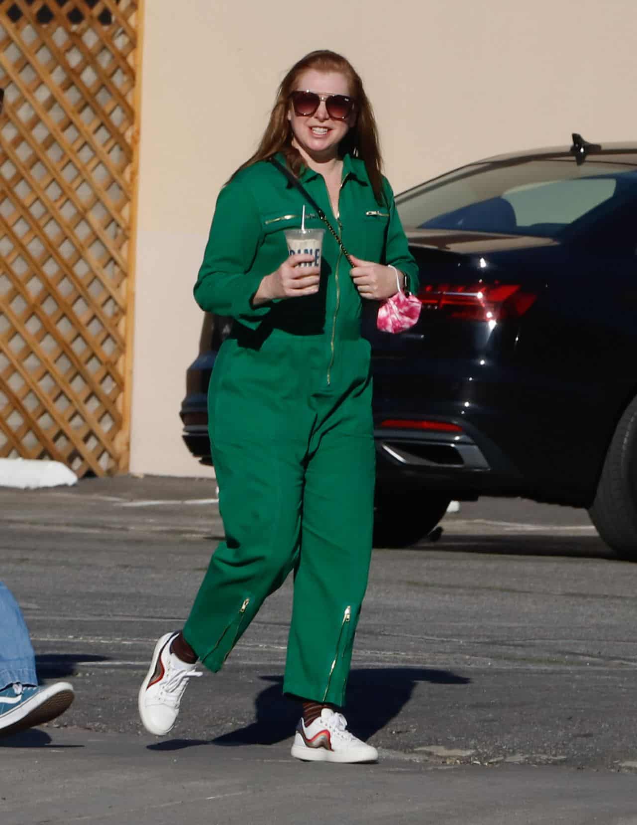 Alyson Hannigan Amazes in a Green Jumpsuit During a Coffee Run in LA