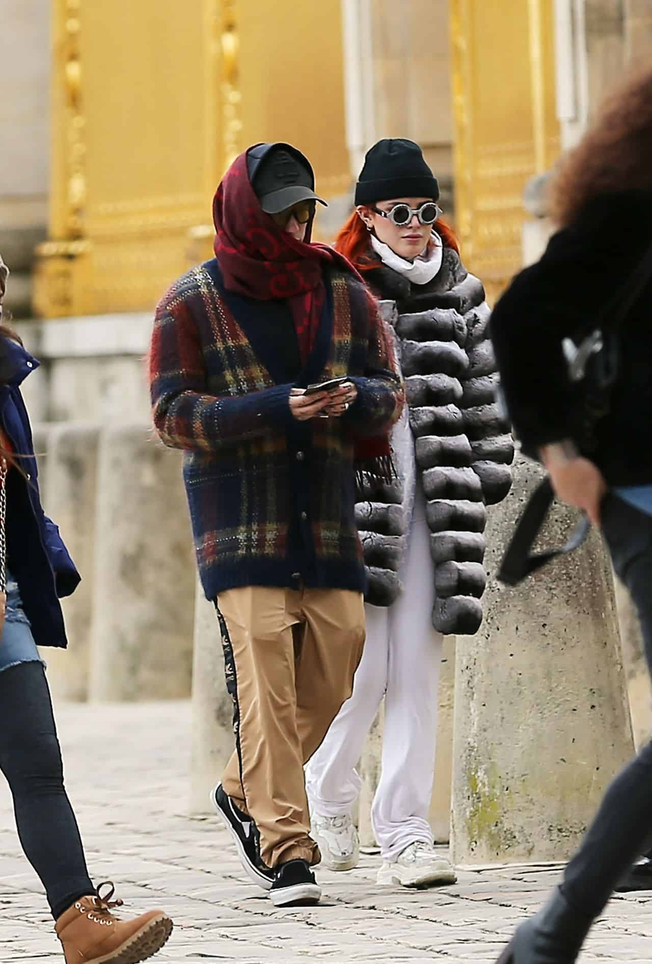 Bella Thorne Wears Funky Sunglasses as She Explores Paris with her Fiancé
