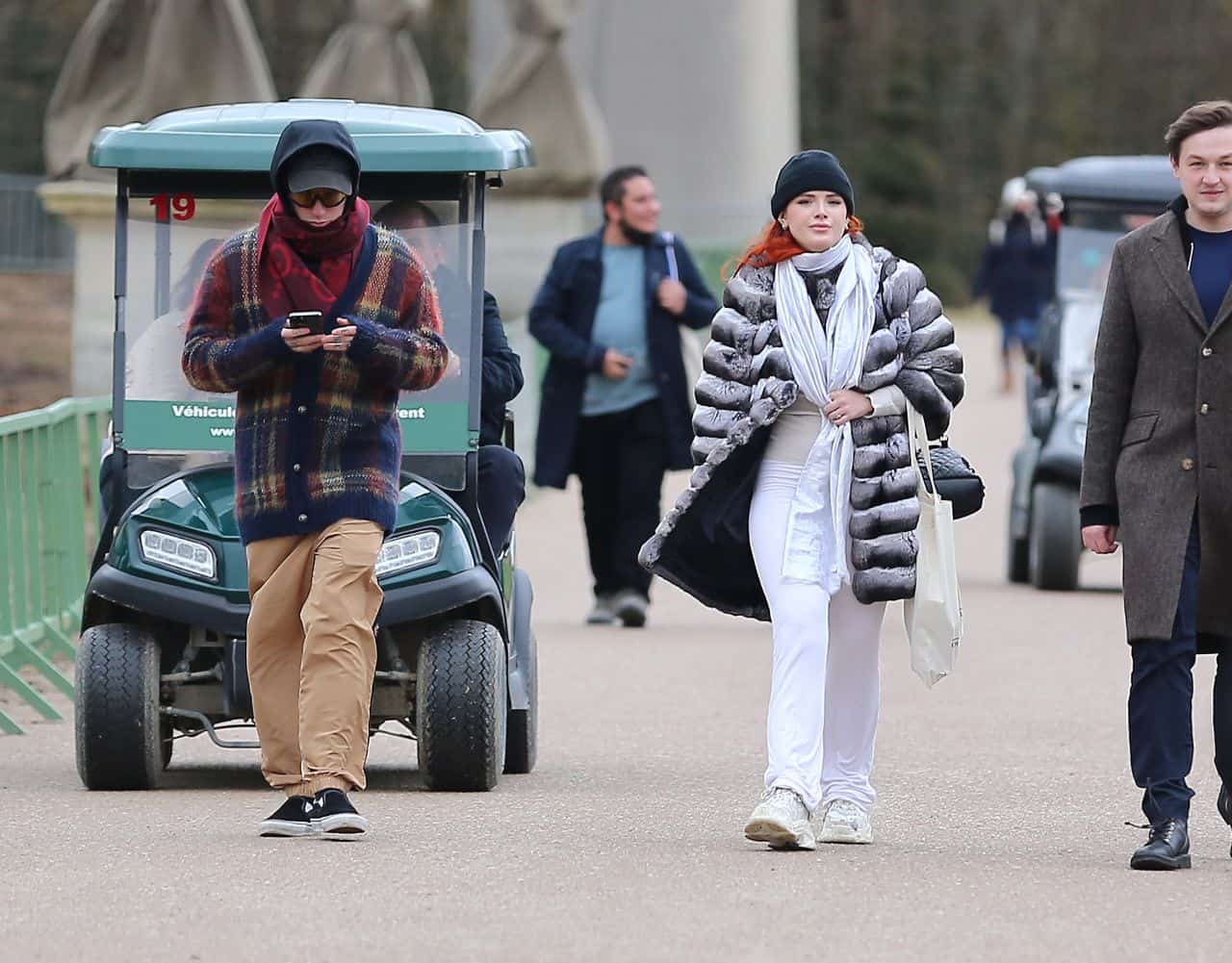 Bella Thorne Wears Funky Sunglasses as She Explores Paris with her Fiancé