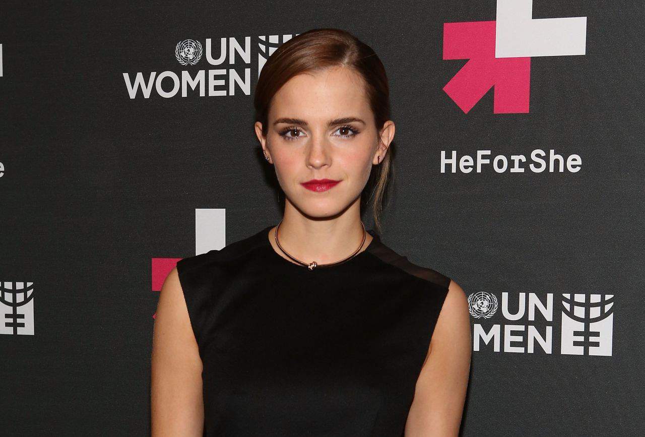 Emma Watson Attended UN Women's "HeForShe" Afterparty in a Sheer Dress
