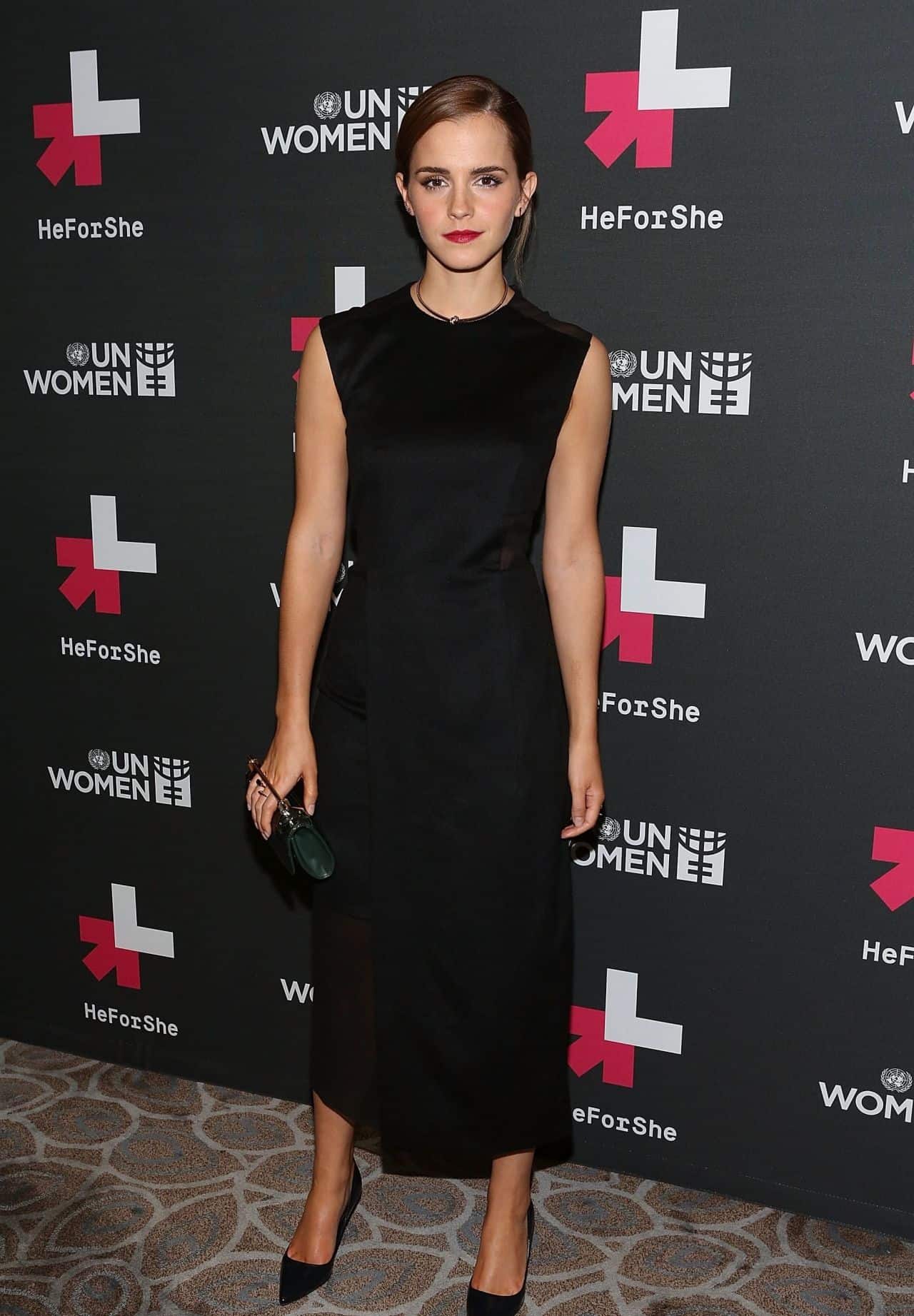 Emma Watson Attended UN Women's "HeForShe" Afterparty in a Sheer Dress