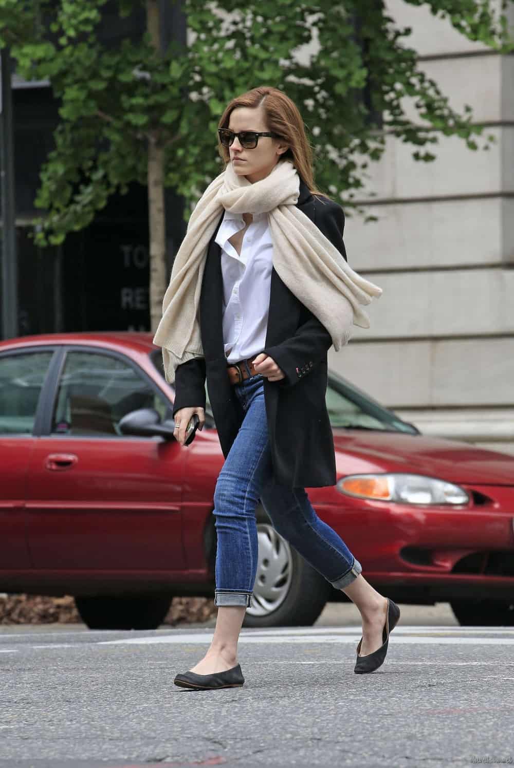 Emma Watson Looked Stylish in Streetwear while Out and About in Manhattan