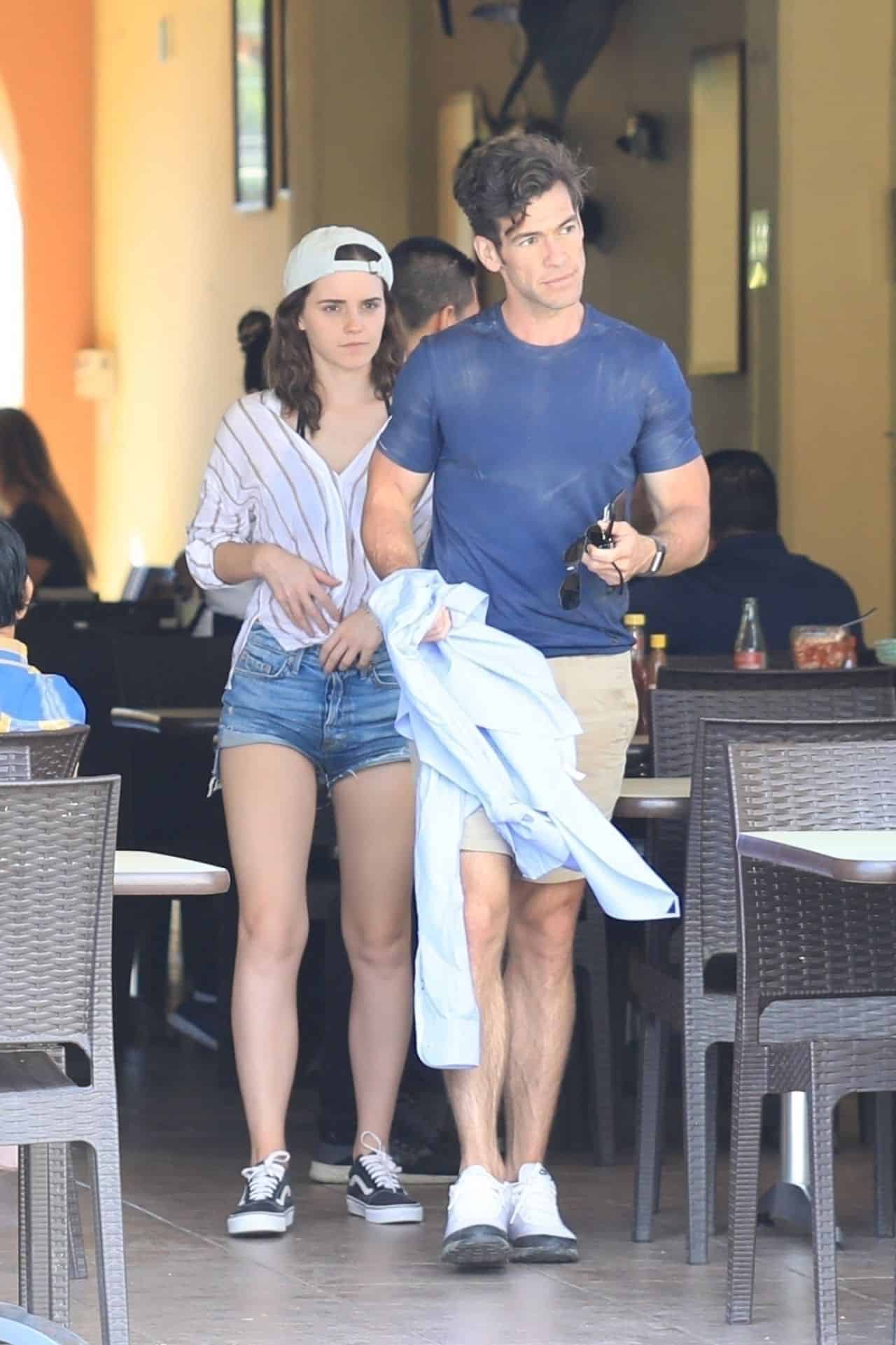 Emma Watson Looks Fantastic in Daisy Dukes During her Quiet Lunch in Mexico