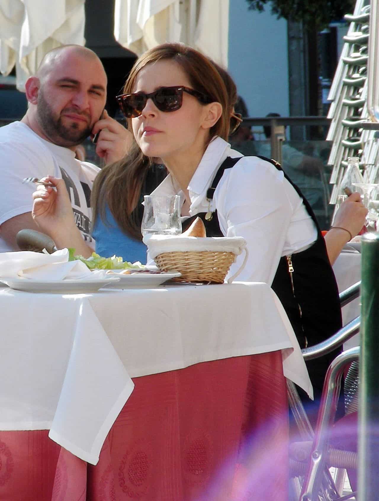 Emma Watson was Absolutely Gorgeous During Lunch with her Mom in Madrid