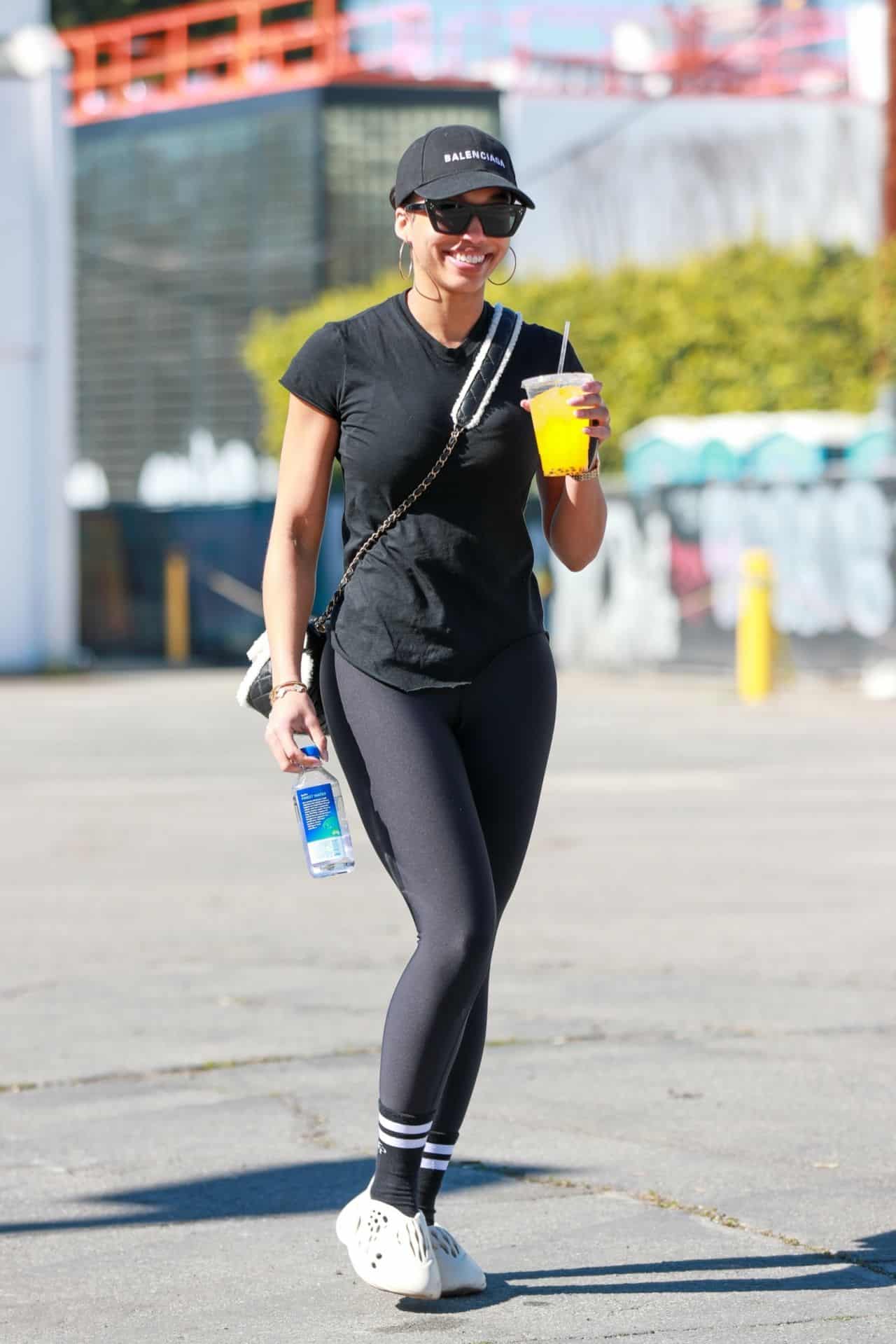 Lori Harvey Stuns in her All-black Workout Gear after Pilates Class in WeHo