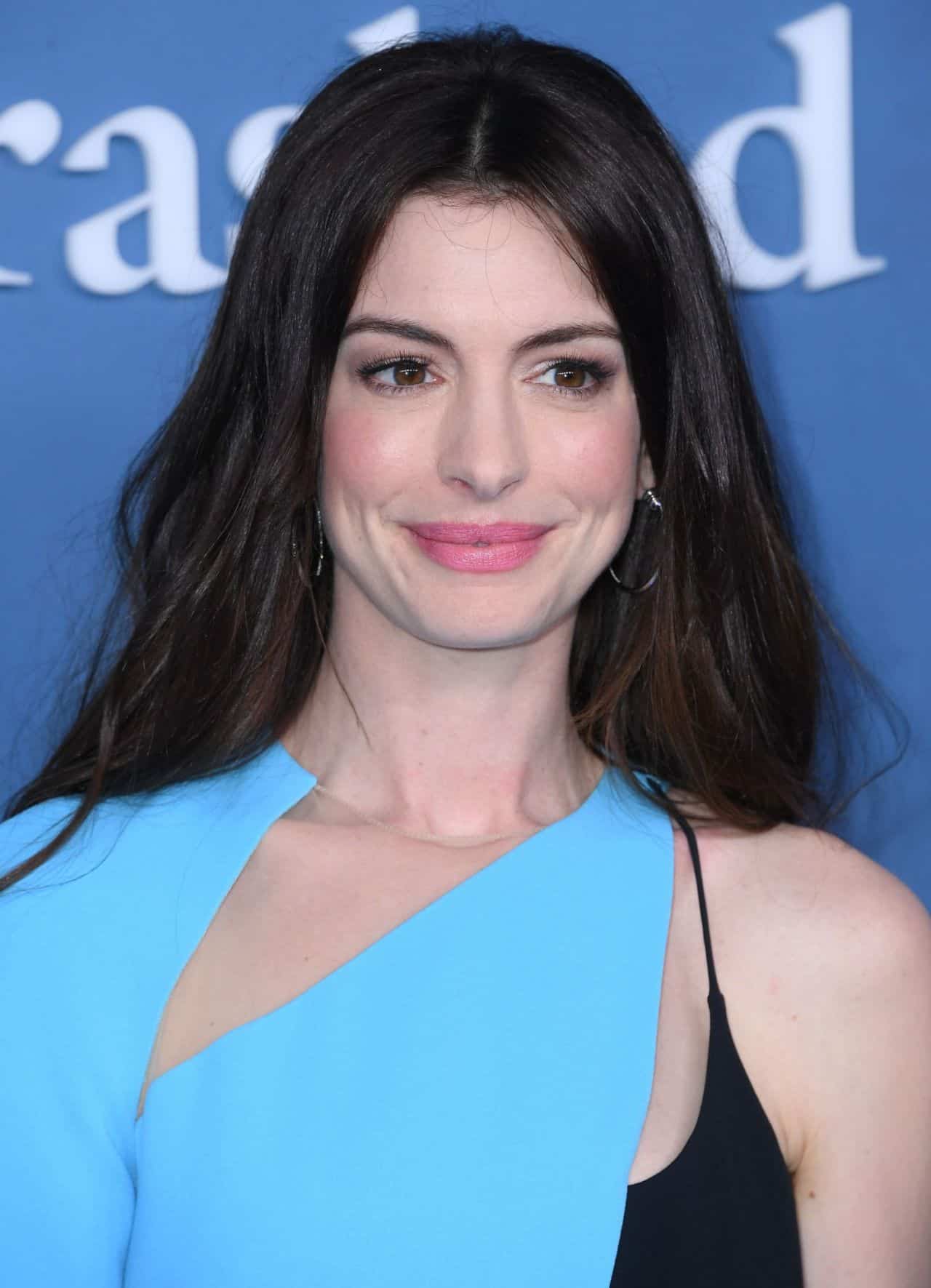 Anne Hathaway Wore a Daring Blue Dress at the WeCrashed Premiere in LA