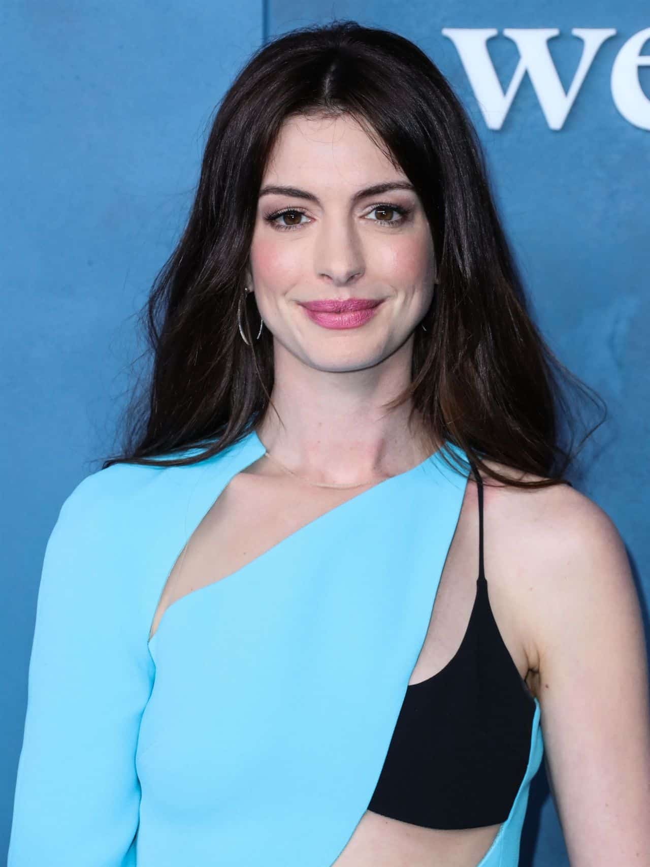 Anne Hathaway Wore a Daring Blue Dress at the WeCrashed Premiere in LA