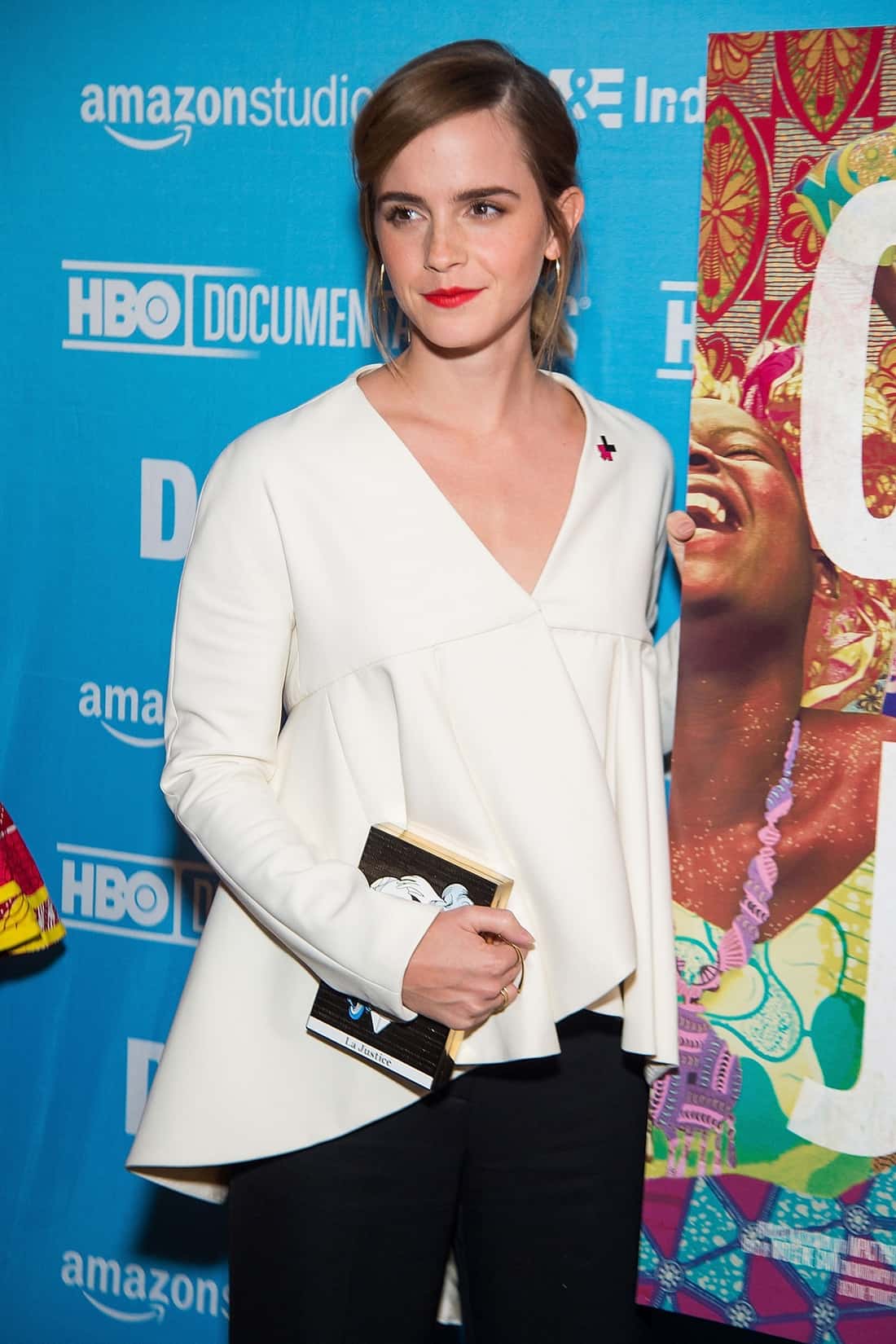Emma Watson is Chic in a Blouse and Pants at the "City of Joy" Premiere
