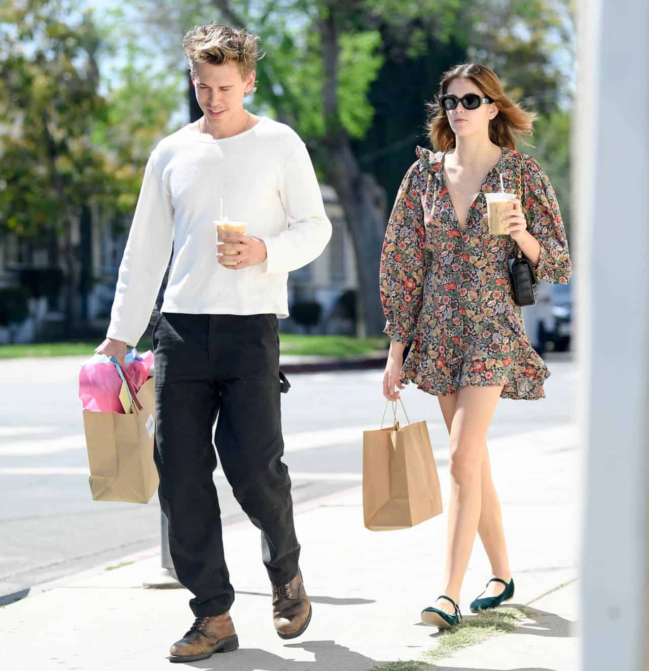 Kaia Gerber Stepped Out in an Adorable Mini Dress with Austin Butler in LA