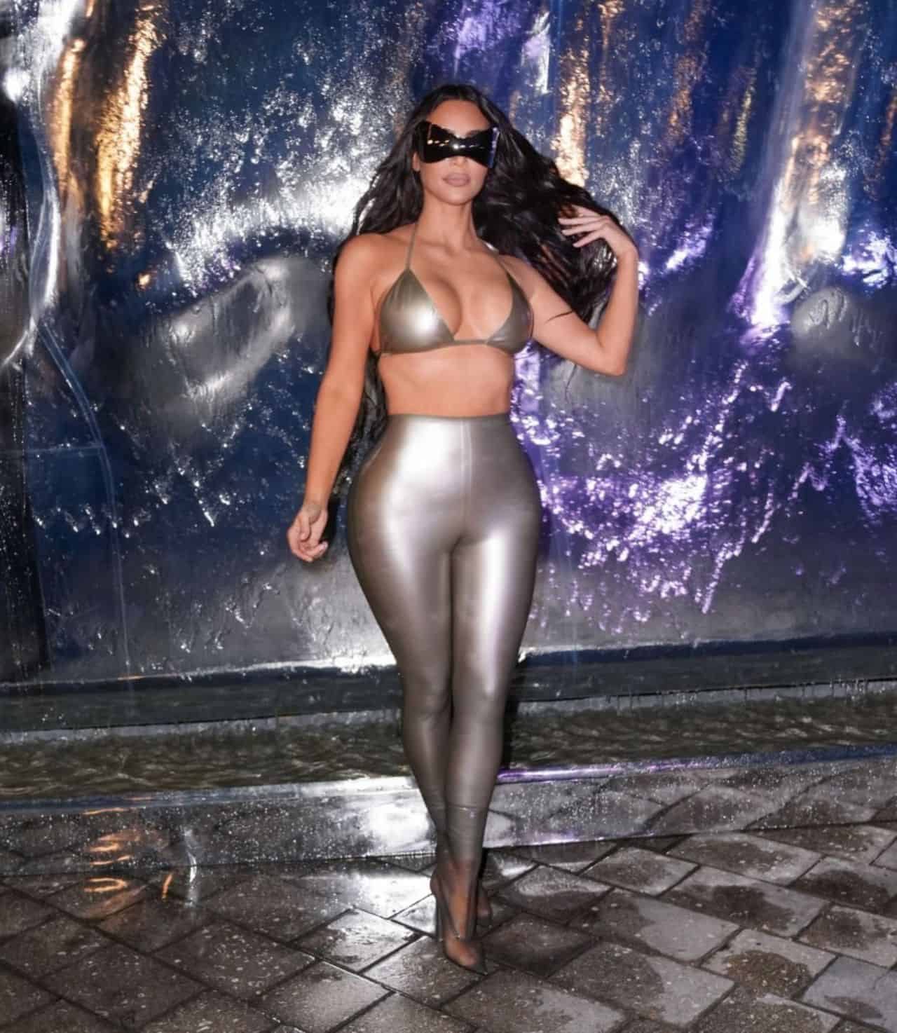 Kim Kardashian Flaunts her Bust in a Bikini Top at her SKIMS Event in Miami