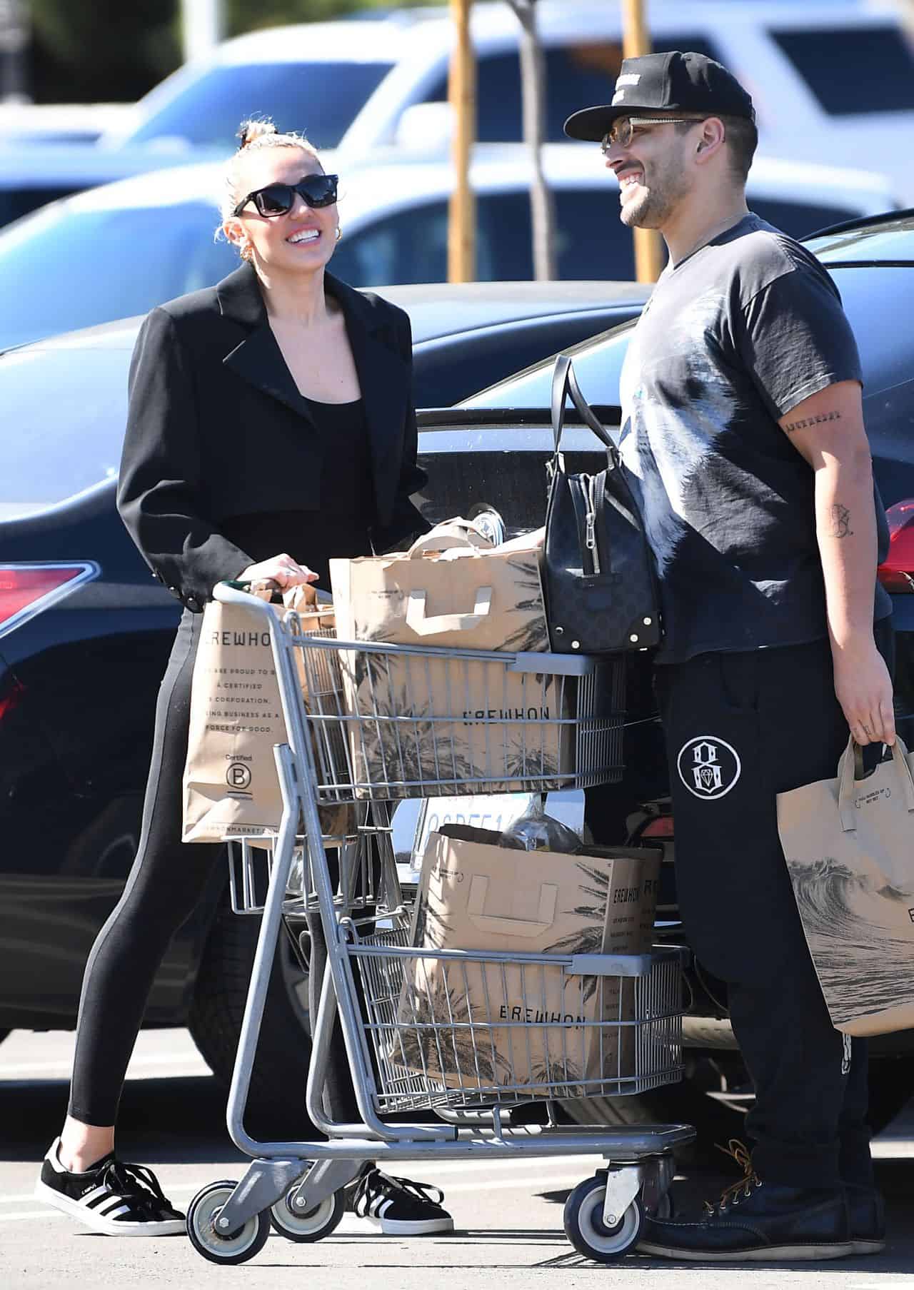 Miley Cyrus Looked Chic in a Black Workout Jumpsuit at Erewhon Market in LA