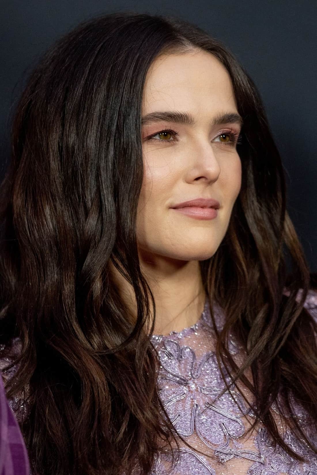 Zoey Deutch Wore a Daring Sheer Lace Dress at the Screening of "The Outfit"
