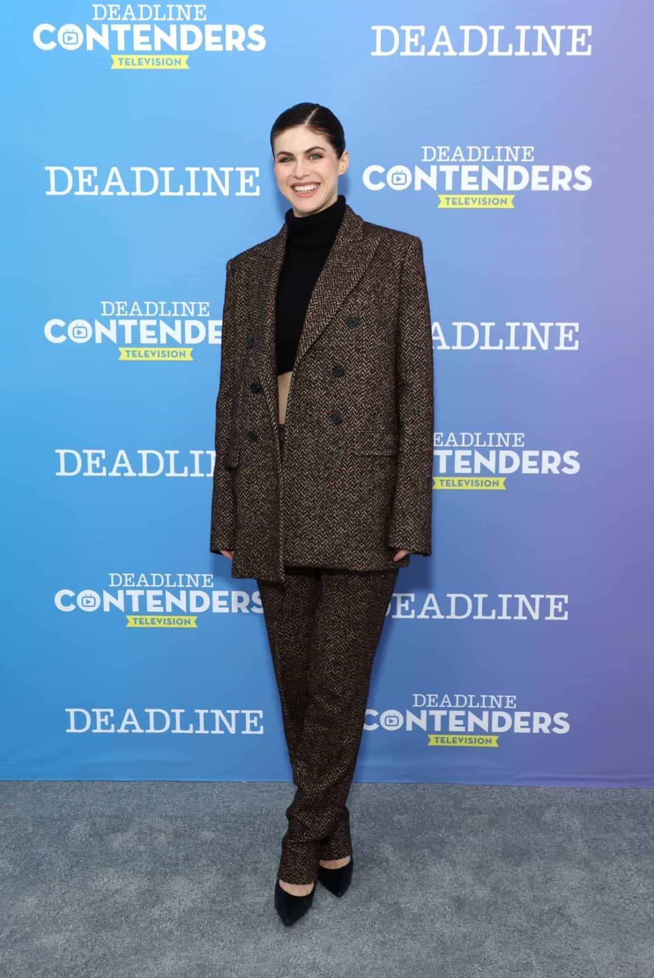 Alexandra Daddario Shows Her Great Figure at Deadline's Contenders TV Event