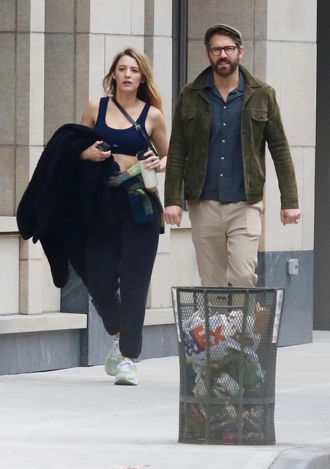 Blake Lively Wore a Sports Bra as She Walked with Ryan Reynolds After Gym