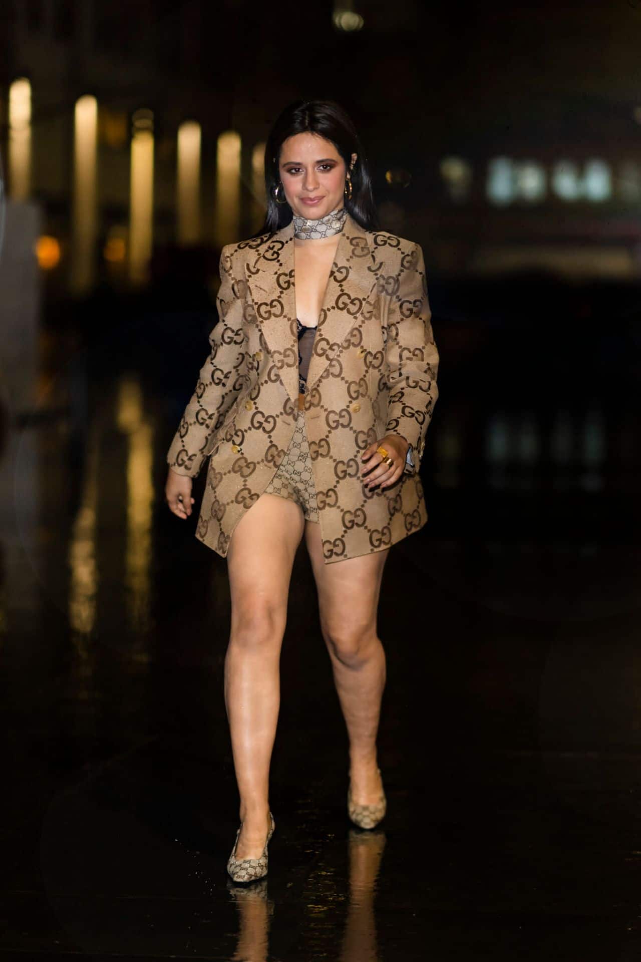 Camila Cabello Oozes Elegance in Seductive Gucci Hot Pants and Blazer in NY