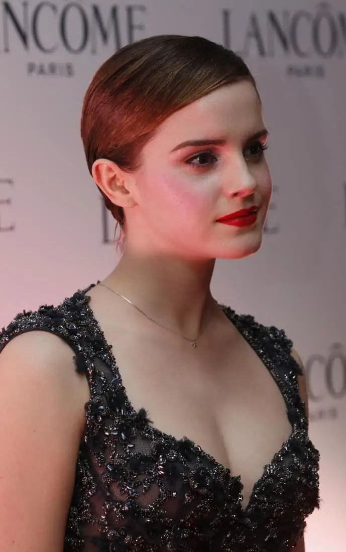 Emma Watson Stuns in a Sheer Black Dress at the Lancome Event in Hong Kong