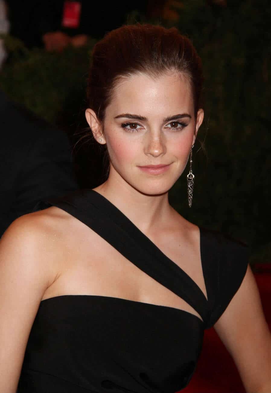 Emma Watson Wore a Daring Black Asymmetrical Dress at the Met Gala in NY