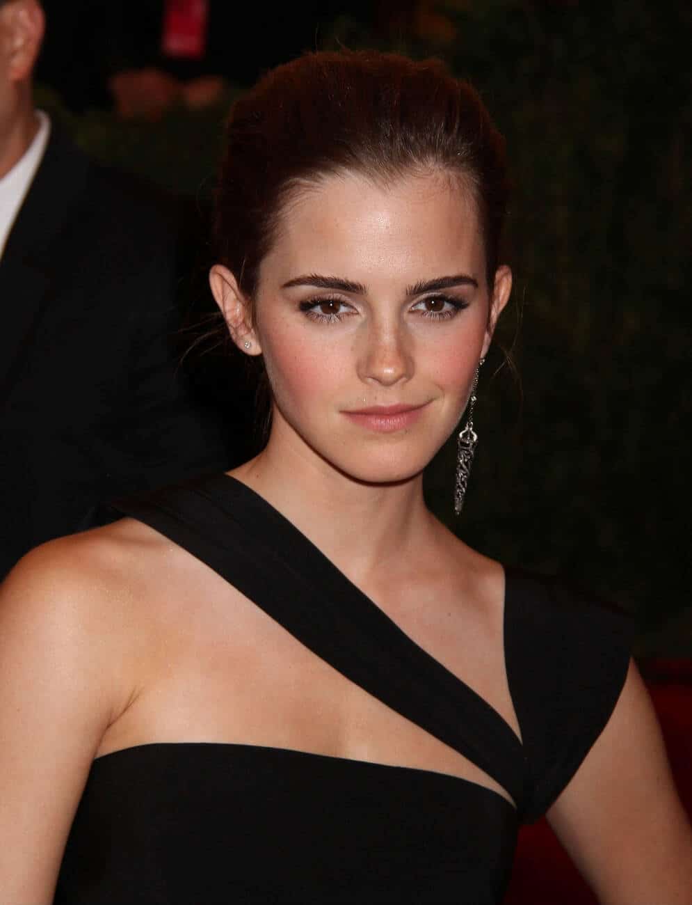 Emma Watson Wore a Daring Black Asymmetrical Dress at the Met Gala in NY