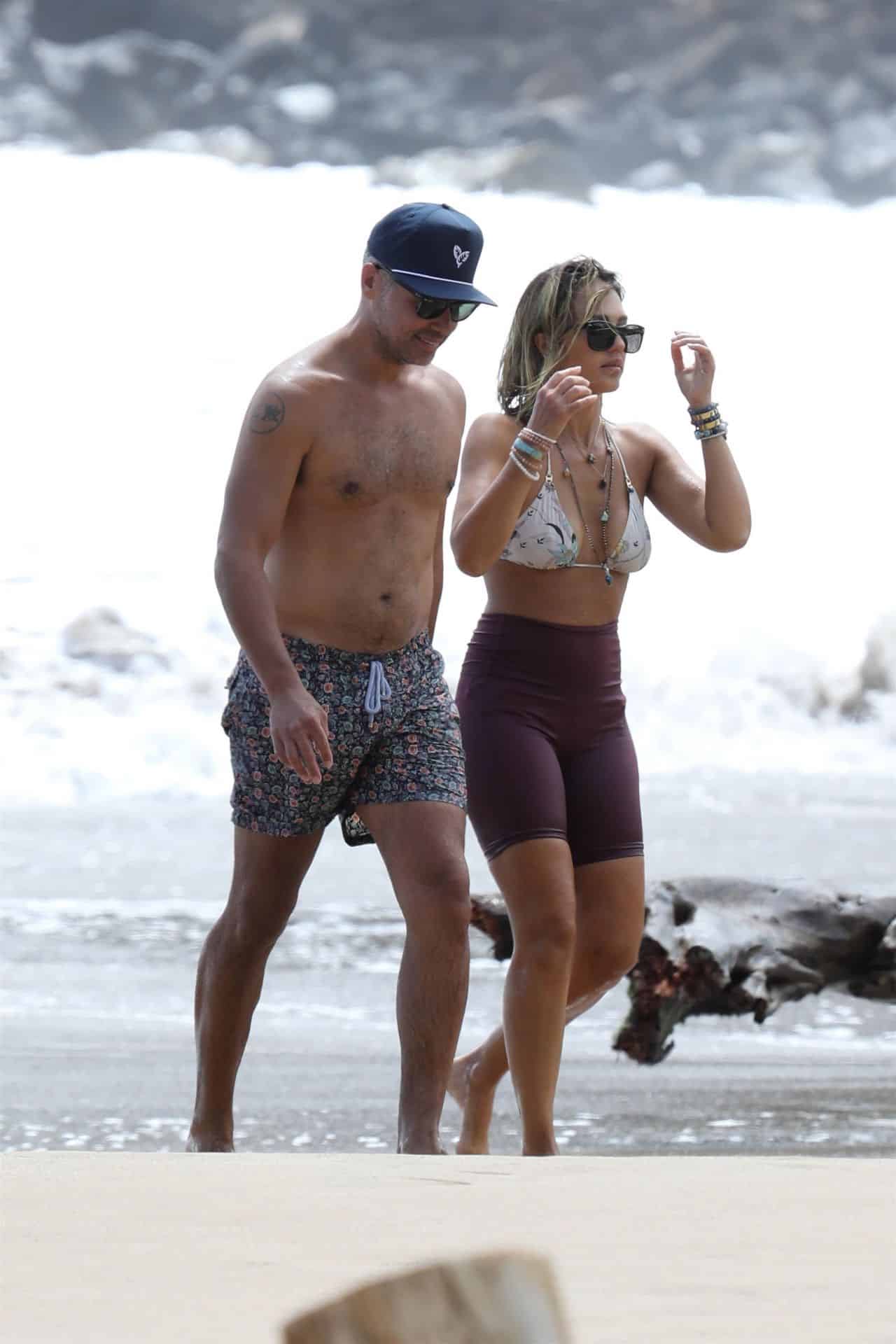 Jessica Alba Shows Off Her Figure in a Bikini Top at the Beach in Kauai