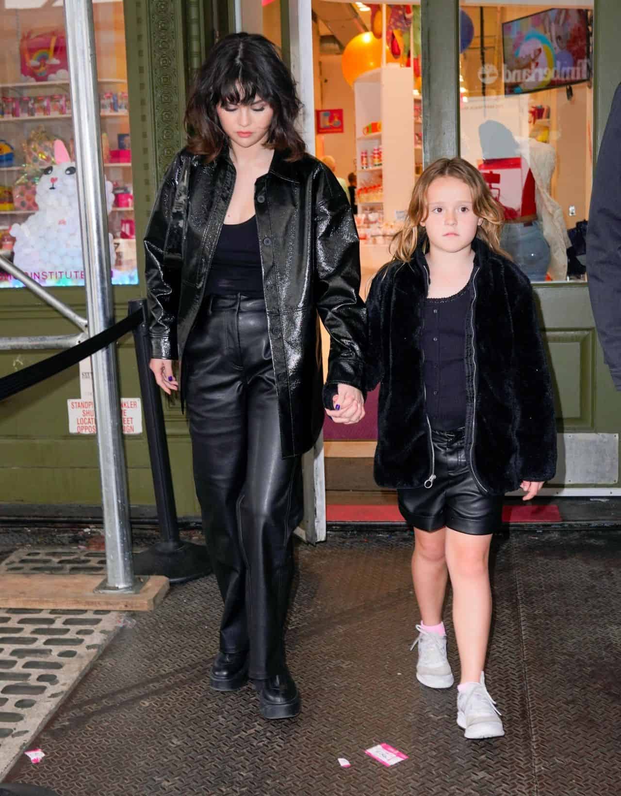 Selena Gomez Rocks a Chic Look as She Takes Gracie to the Sloomoo Institute