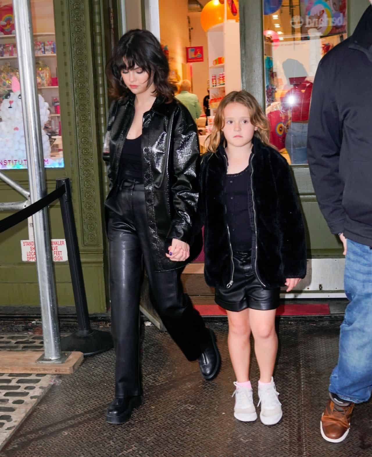 Selena Gomez Rocks a Chic Look as She Takes Gracie to the Sloomoo Institute