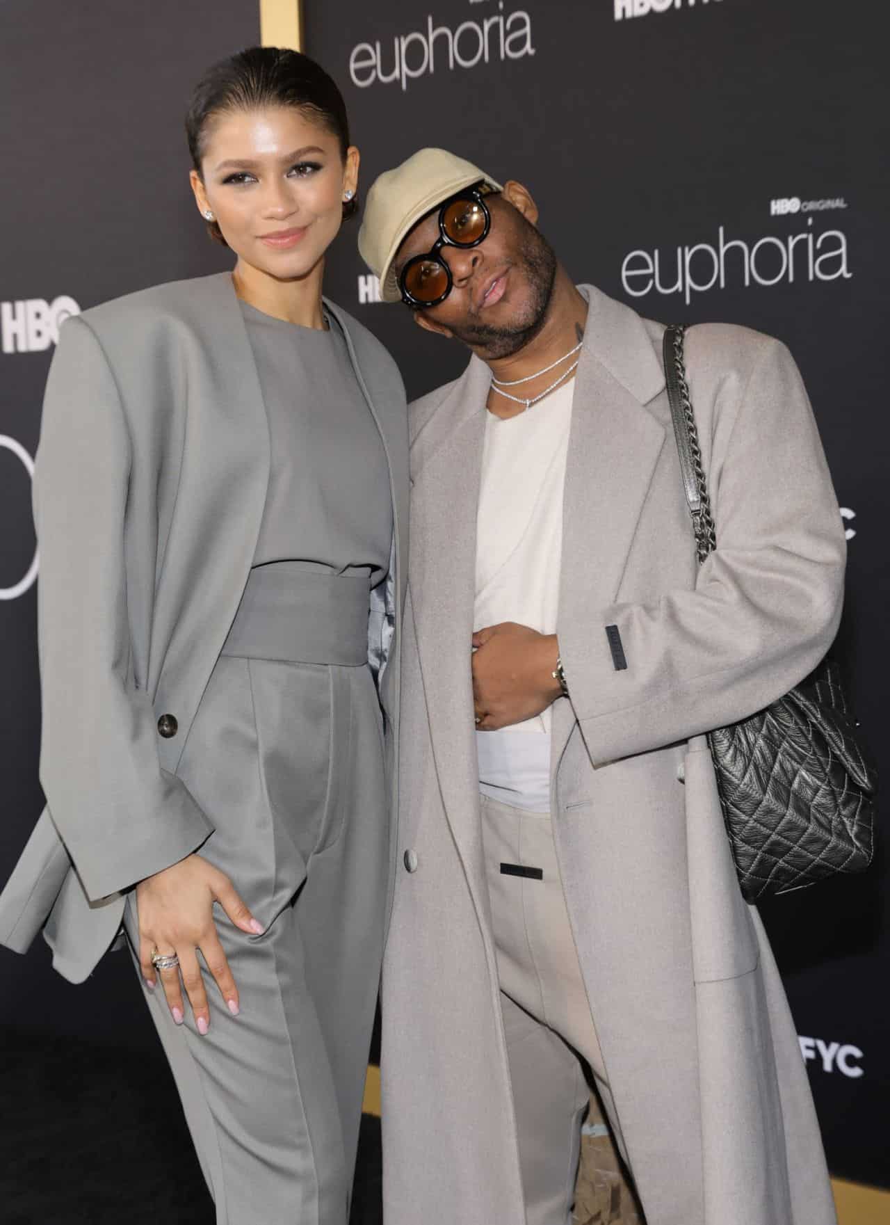 Zendaya Looked Stylish in a Gray Pantsuit at HBO Max "Euphoria" FYC Event in LA