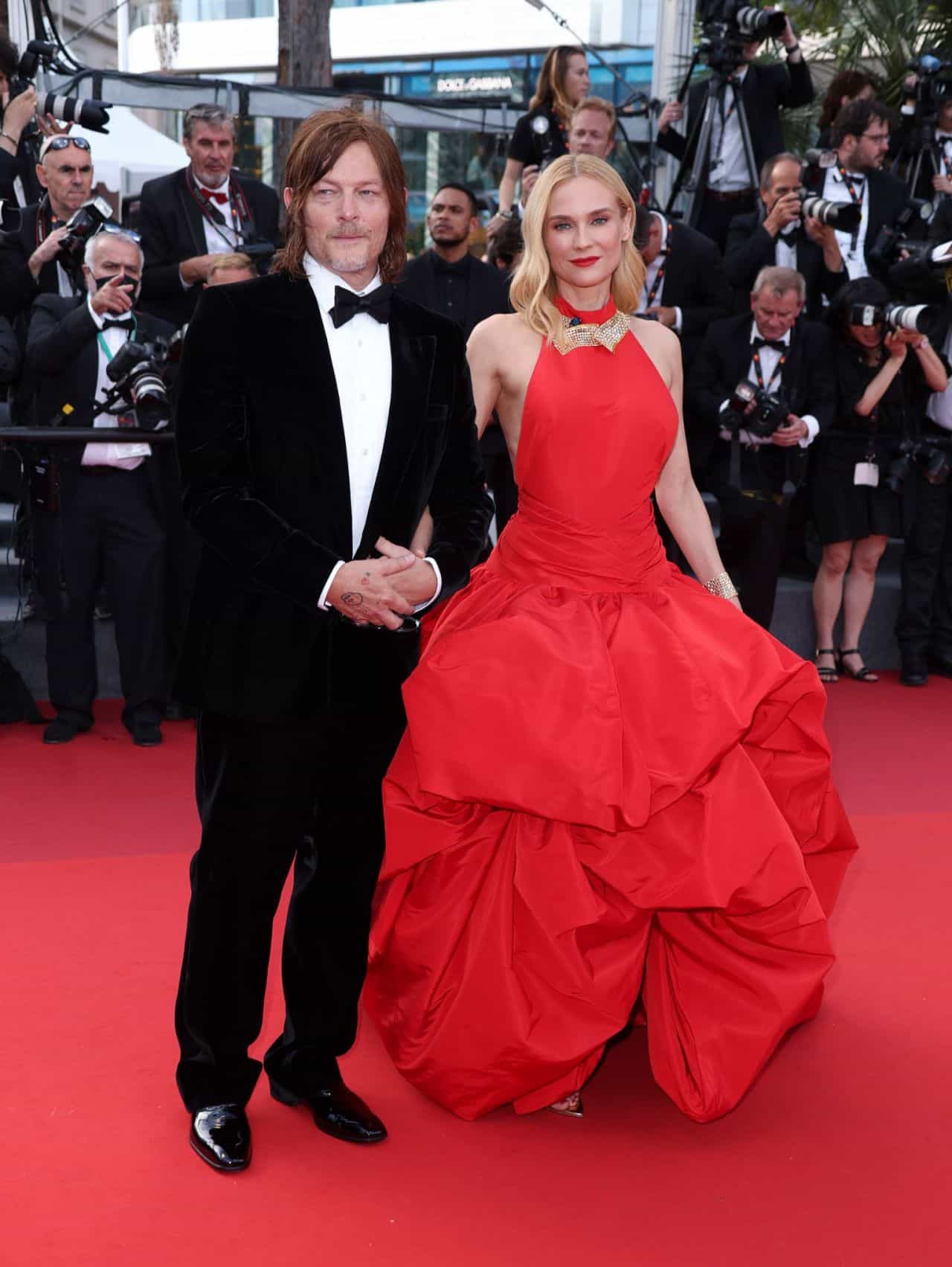 Diane Kruger Oozes Glamour in Red Gown at the 2022 Cannes Film Festival