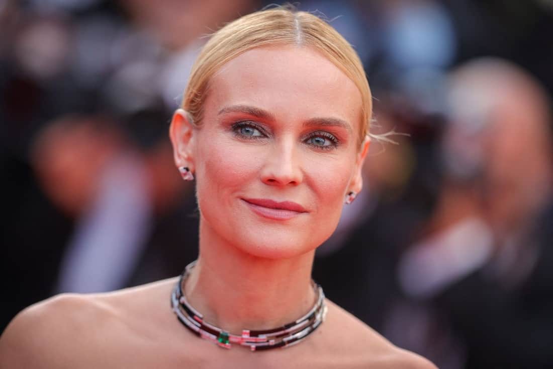 Diane Kruger Wore a Silver Dress and Heels at the 75th Cannes Film Festival