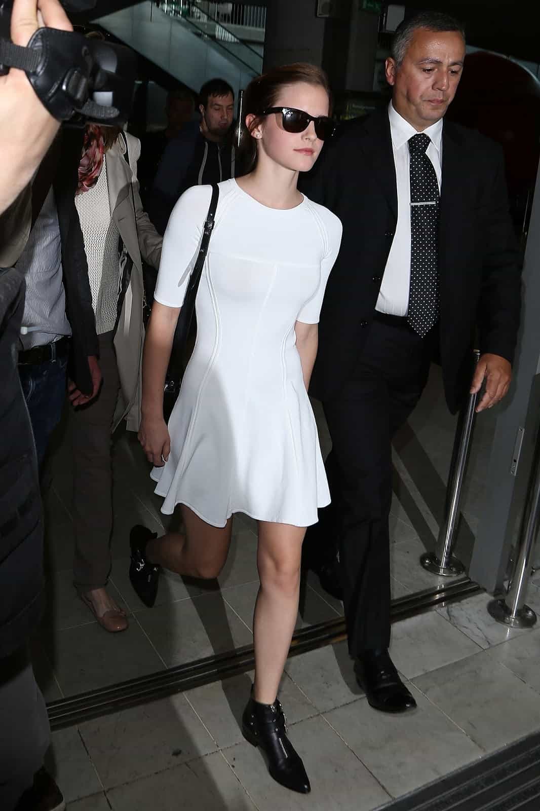 Emma Watson Looked Fantastic in a Skintight Dress at the Airport in France