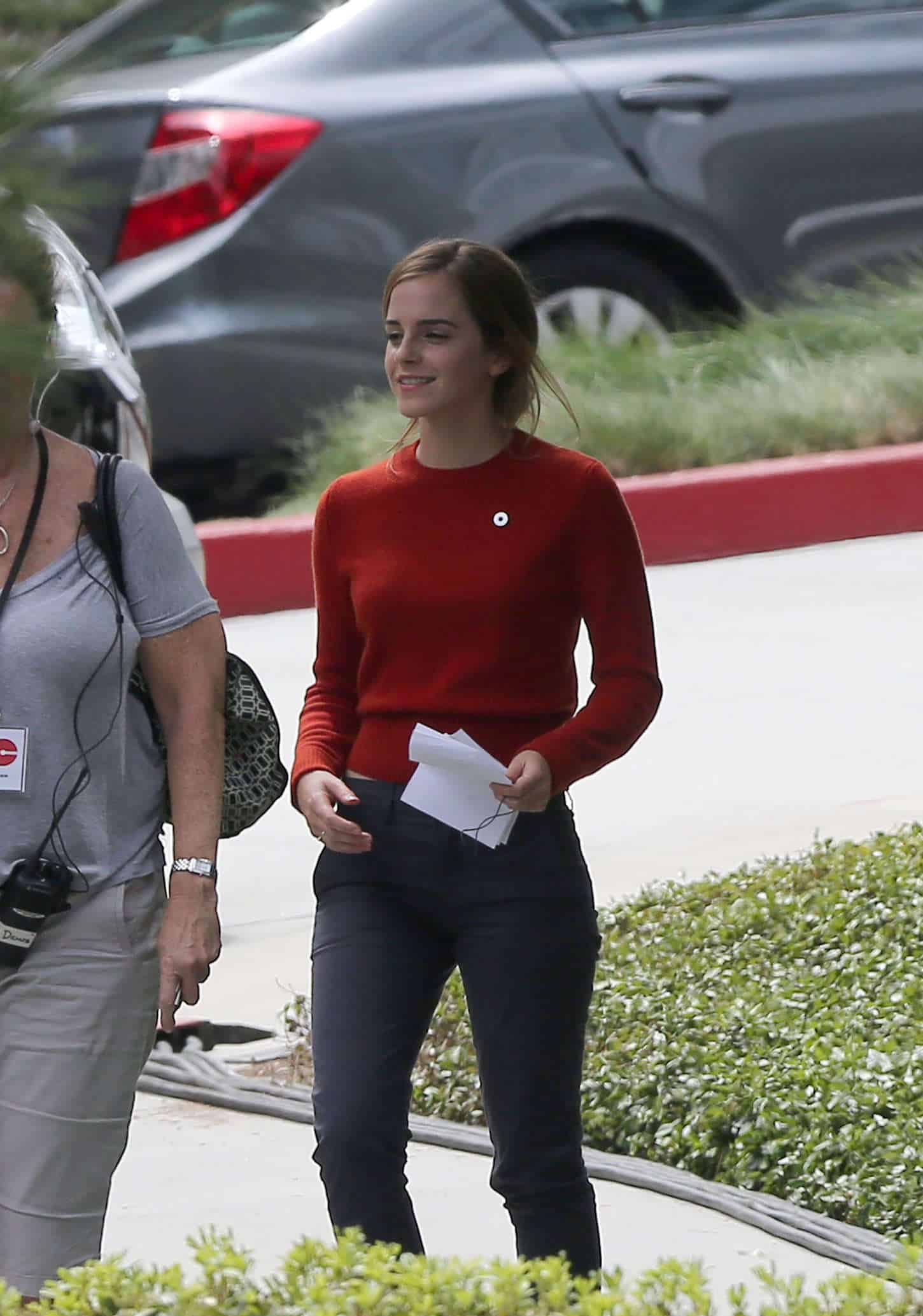 Emma Watson Looked Incredibly Beautiful on the Set of “The Circle” in LA