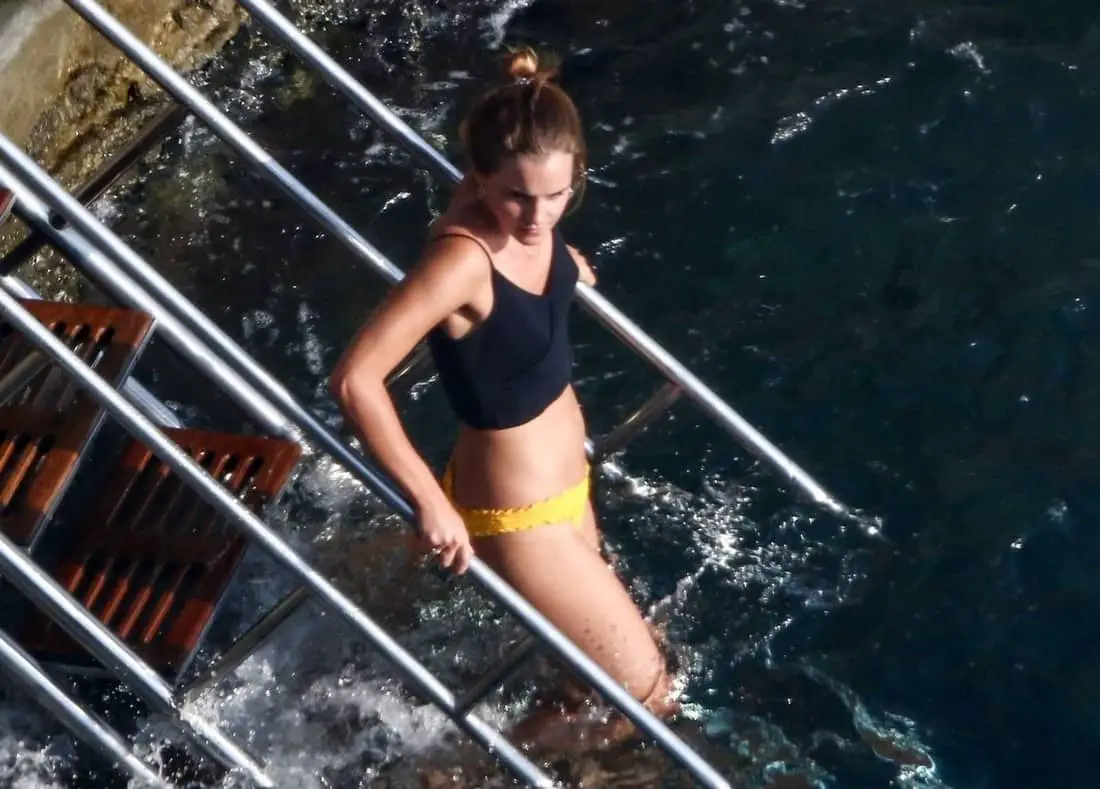 Emma Watson Looks Breathtaking in a Mismatched Bikini at the Beach in Italy