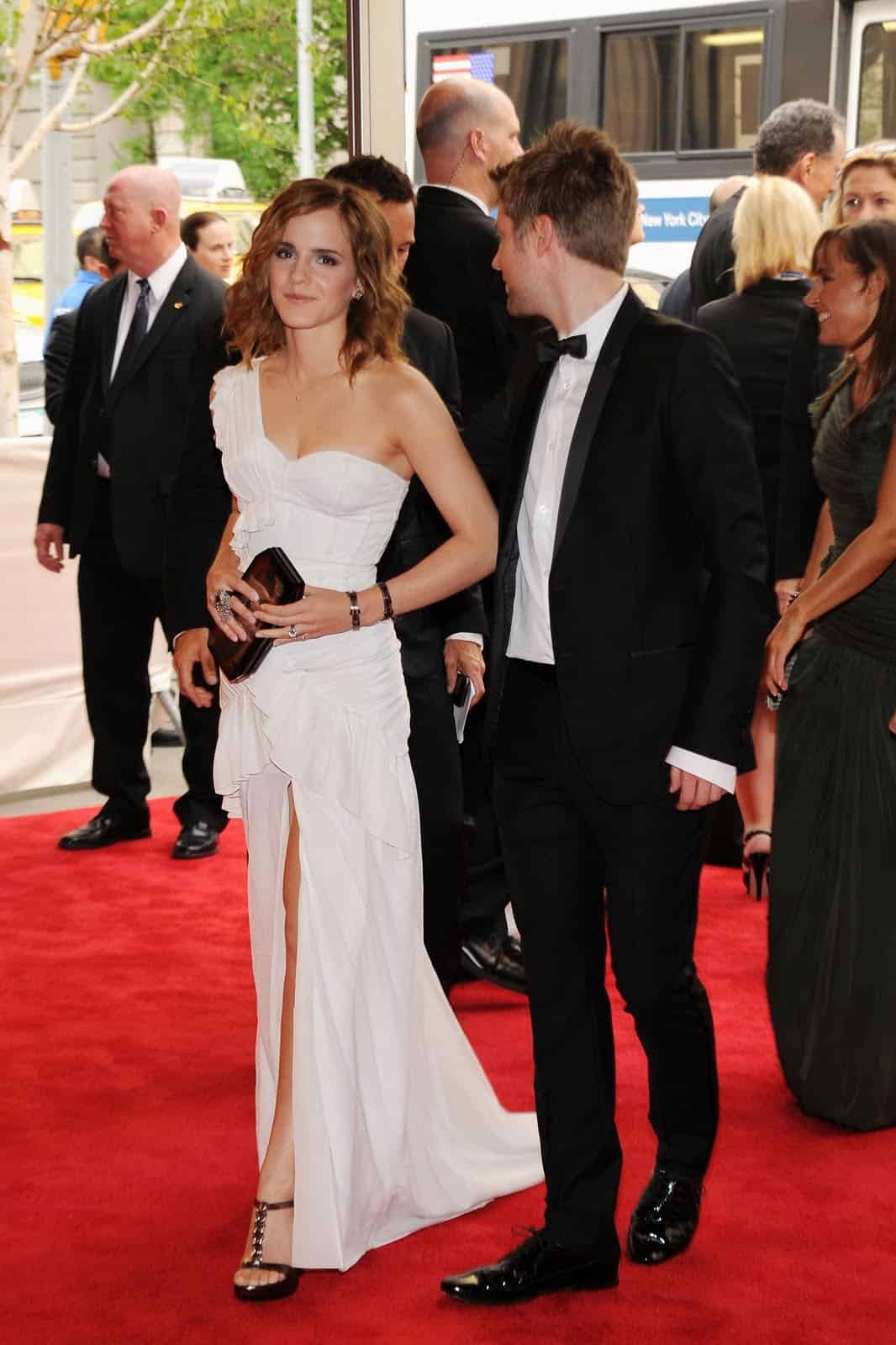 Emma Watson Wore a Stunning White One Shoulder Dress at the Met Gala in NY