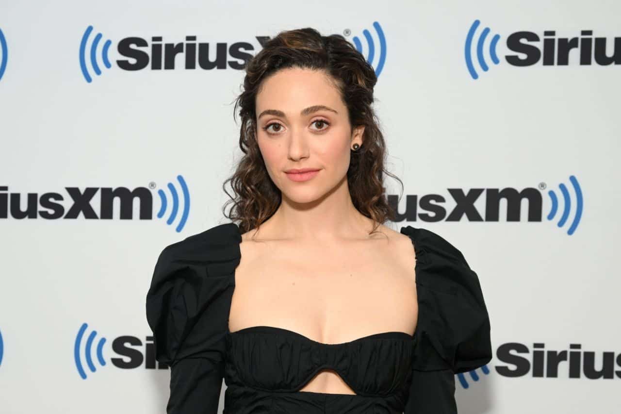 Emmy Rossum Looks Chic at the "Angelyne" Photocall at SiriusXM Studio in NY