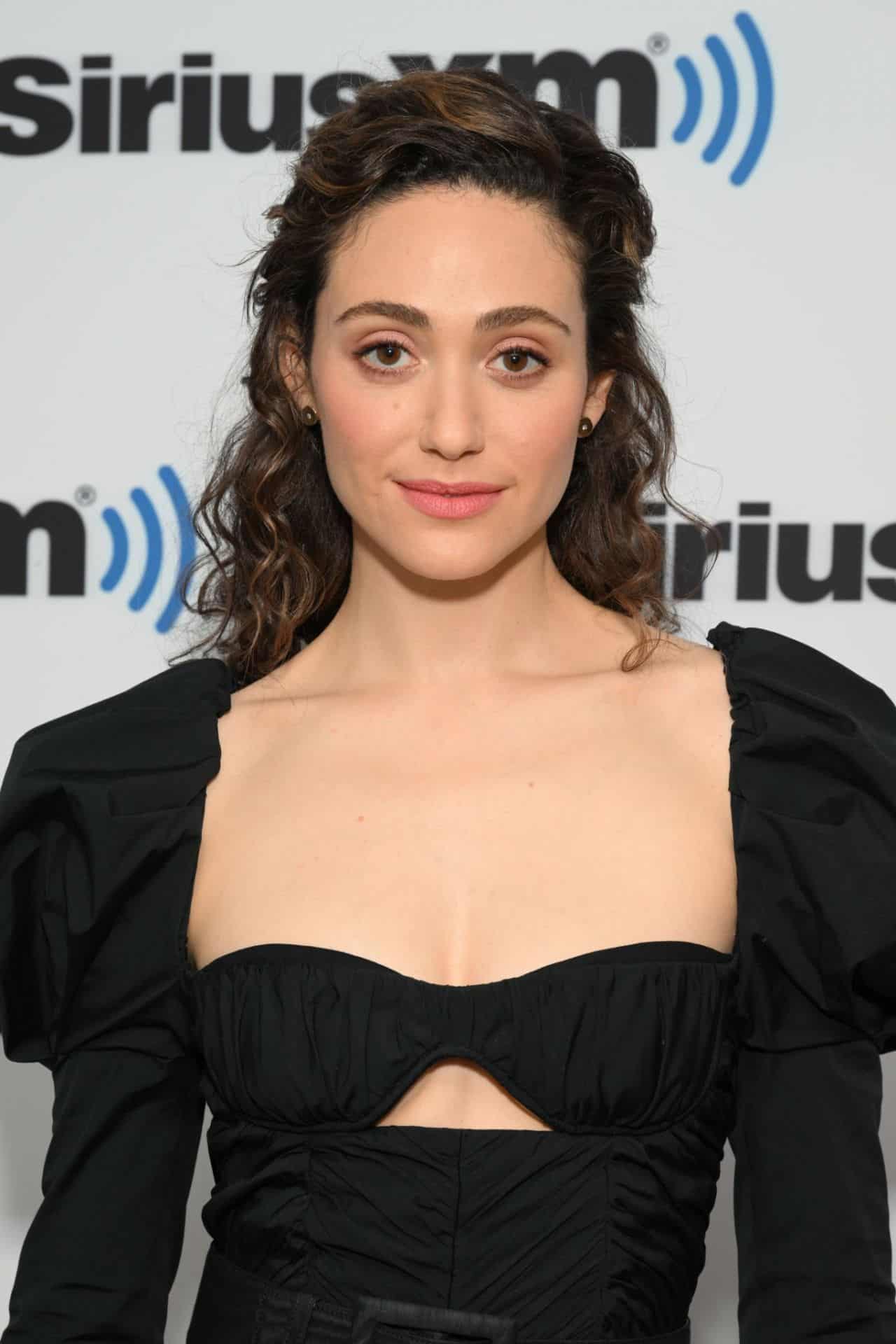 Emmy Rossum Looks Chic at the "Angelyne" Photocall at SiriusXM Studio in NY