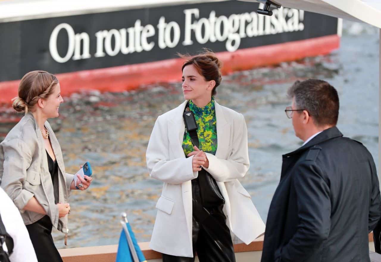 Emma Watson Arrives in Style at the "Brilliant Minds" Event in Stockholm