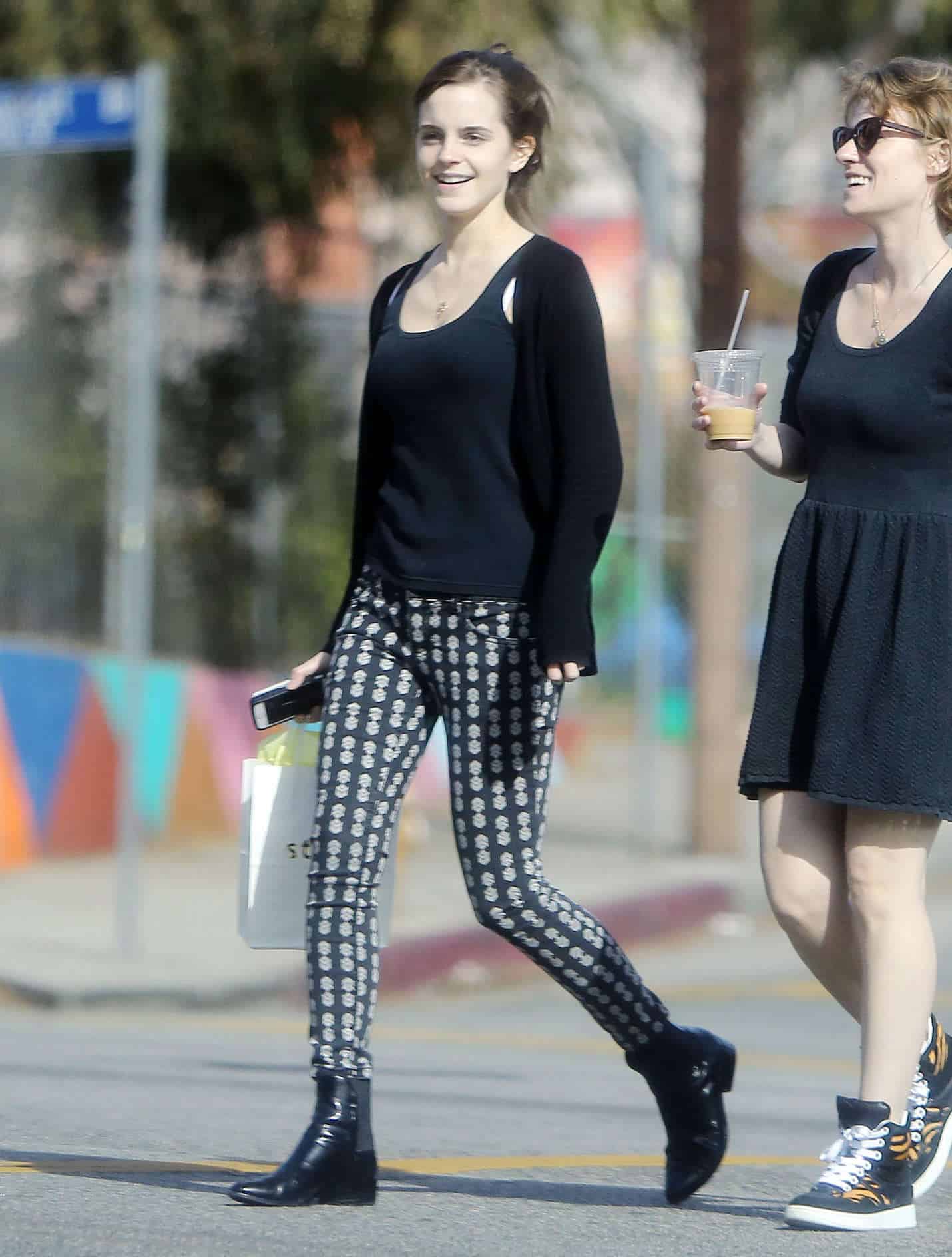 Emma Watson Has a Blast During Shopping Spree with her Friend in LA