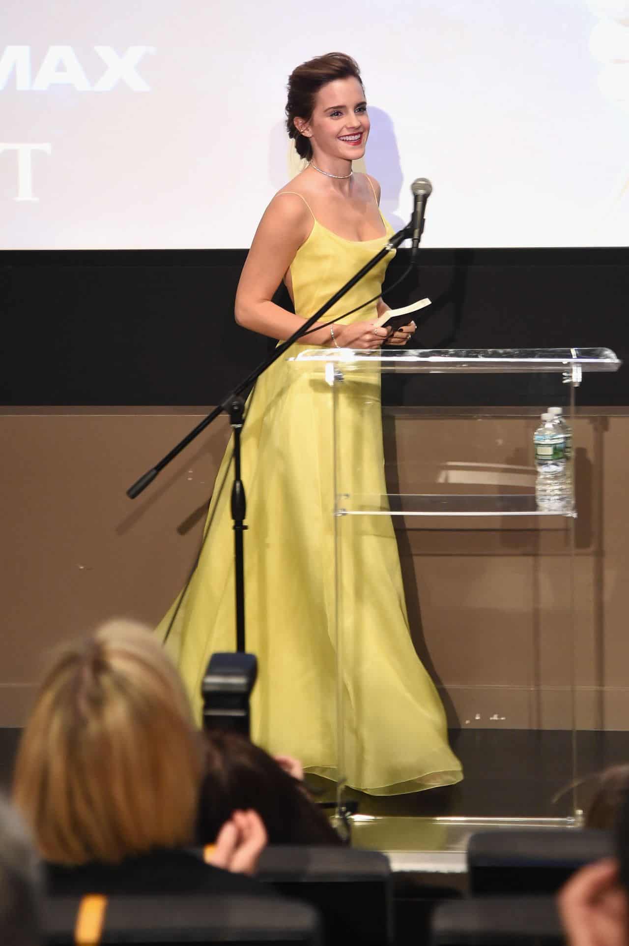 Emma Watson Stuns in a Yellow Dress at the NYICFF at Lincoln Center in NYC