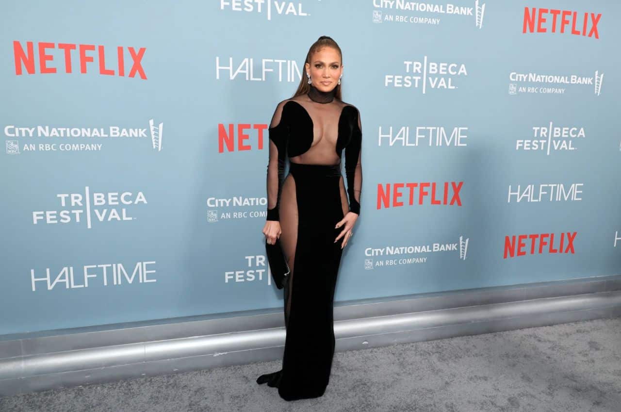Jennifer Lopez Stuns in a Sheer Black Dress at 2022 Tribeca Film Festival