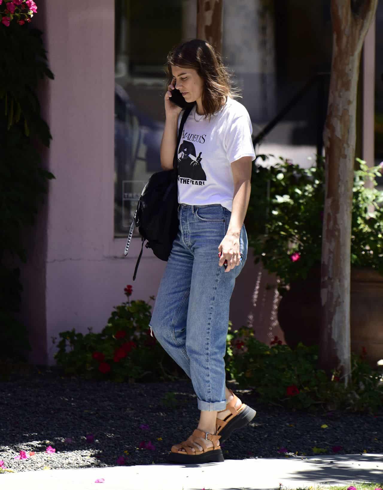 Lauren Cohan Looking Casual as She Enjoys a Solo Walk in West Hollywood
