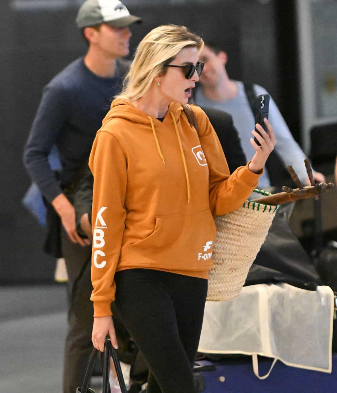 Ivanka Trump Looks Sporty in a Hoodie and Leggings at JFK Airport in NY