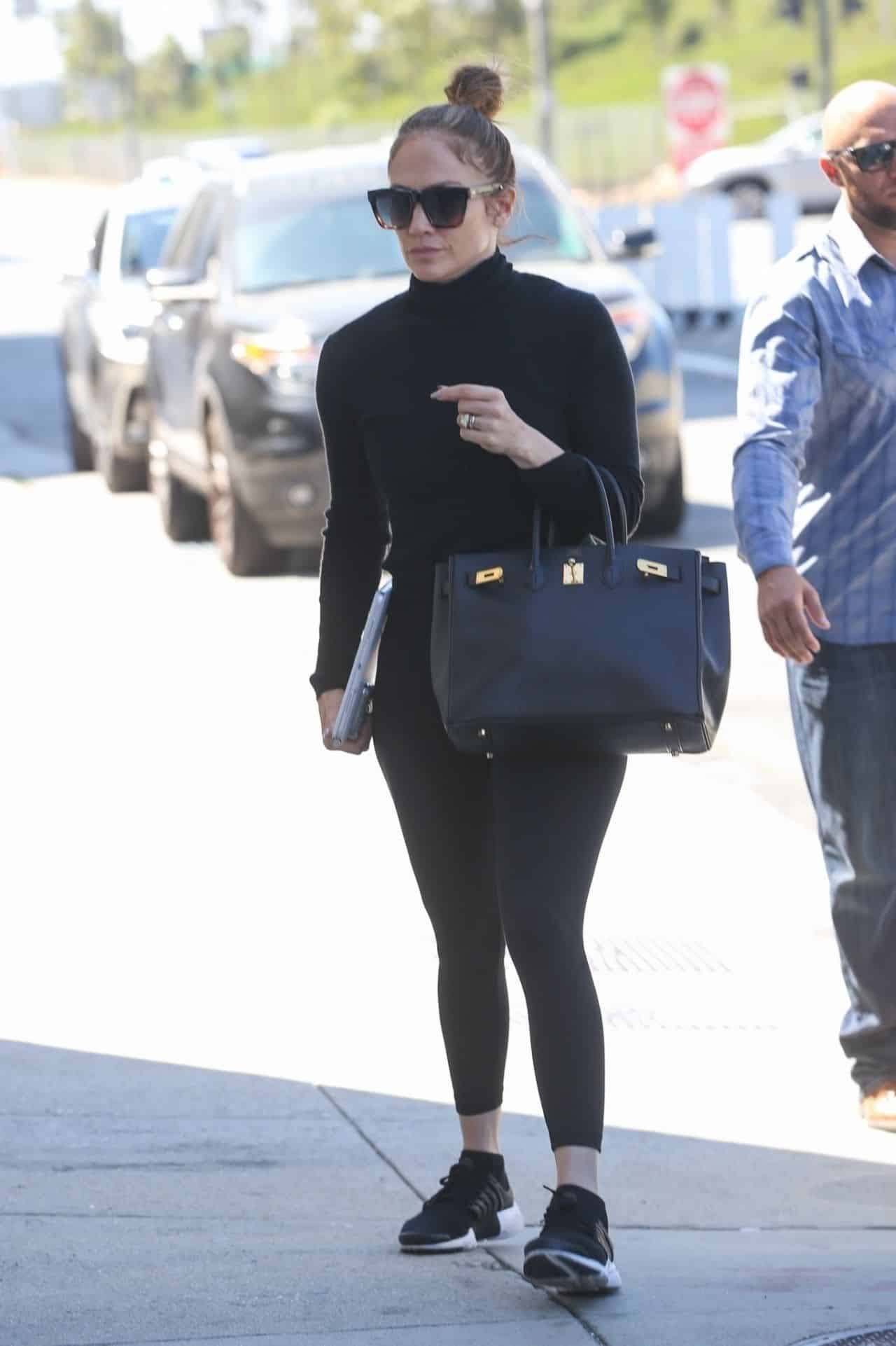 Jennifer Lopez Looks Stylish in All-Black at her Business Meetup in LA