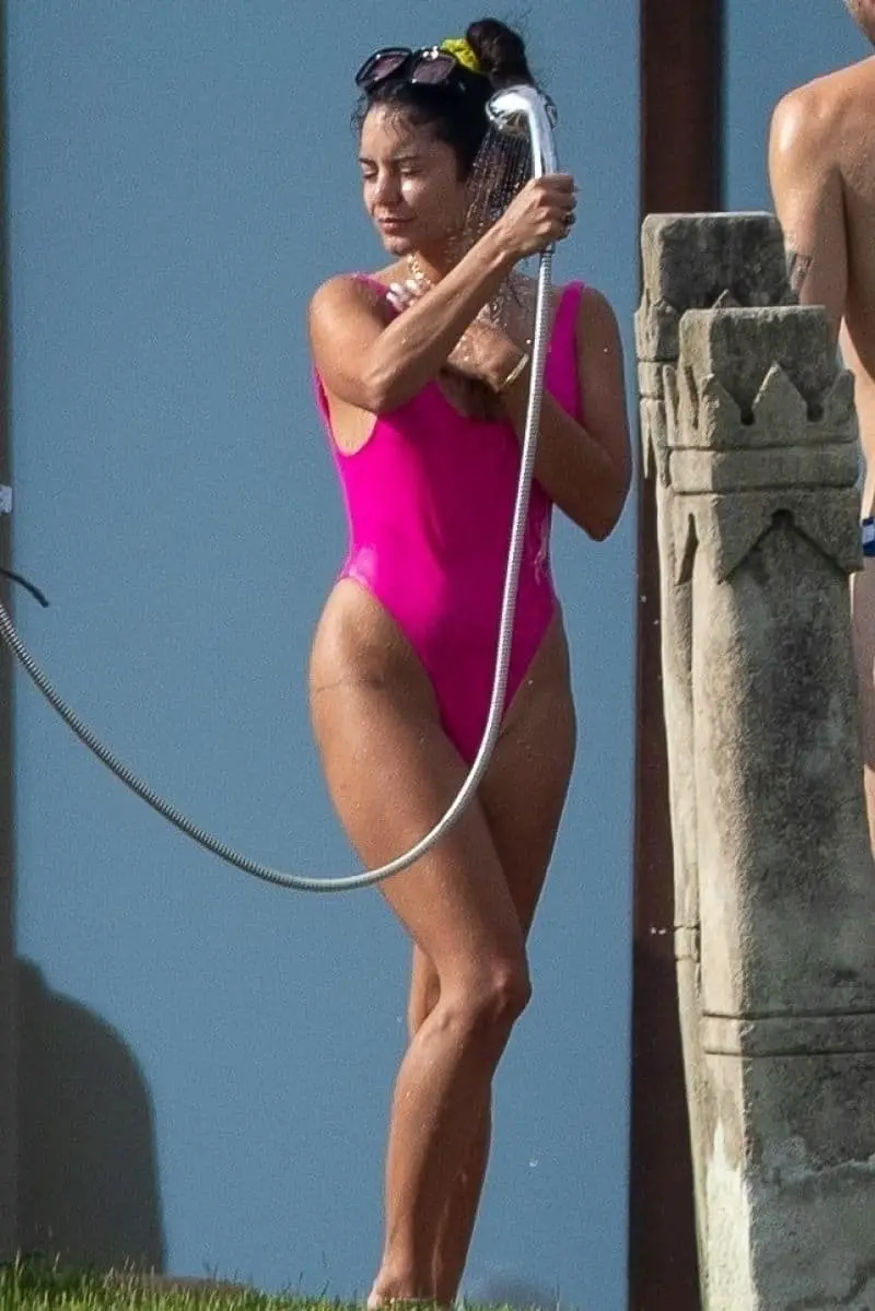 Vanessa Hudgens Flaunts her Incredible Body in a Pink Swimsuit in Mexico