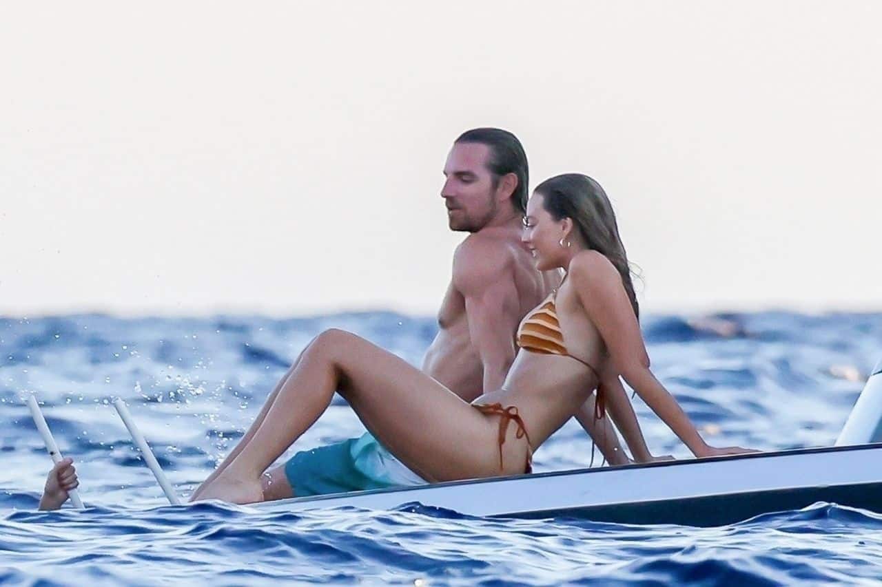 Margot Robbie is Having a Great Time in a Yellow Bikini on a Yacht in Spain