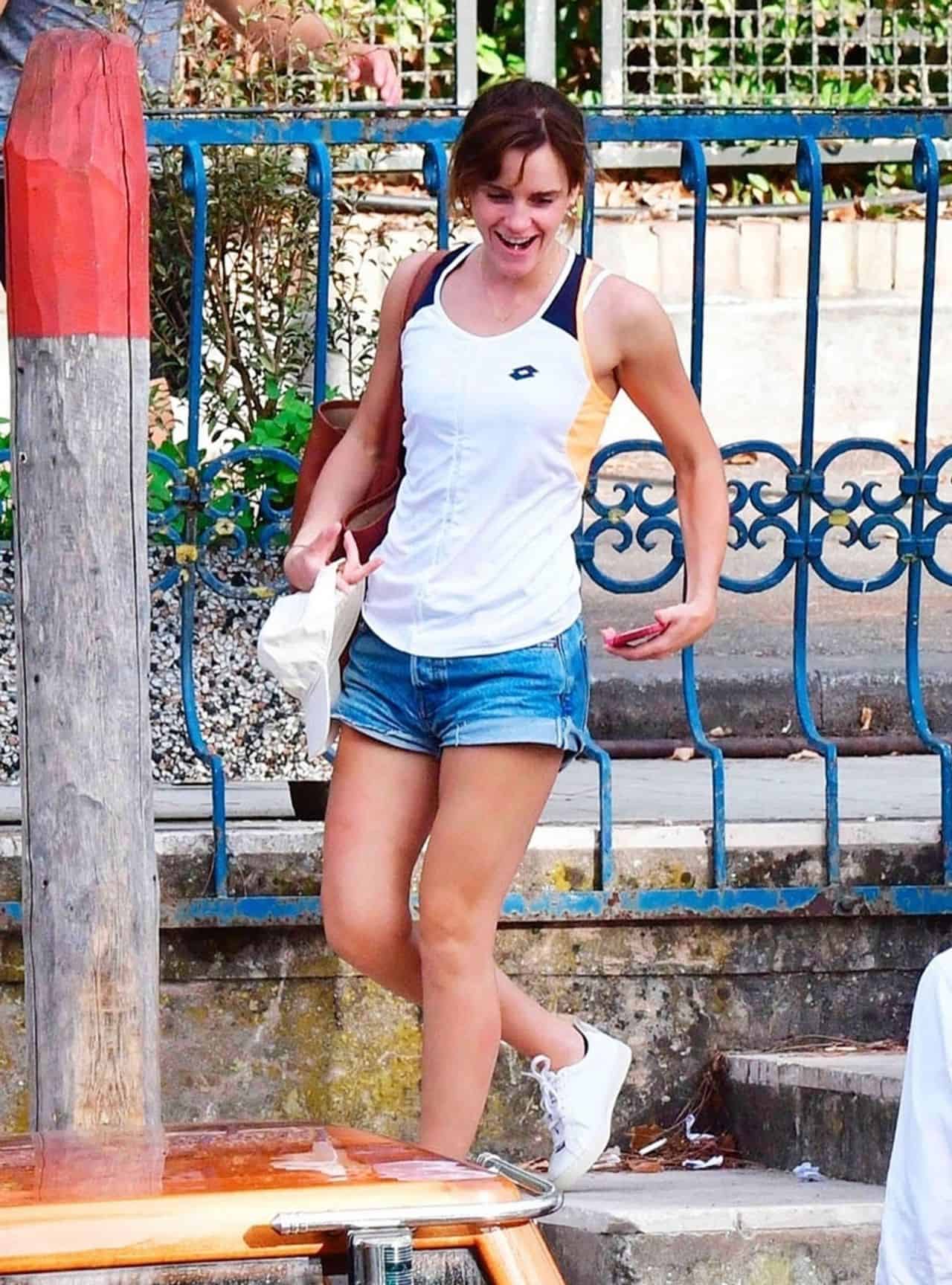 Emma Watson Looks Sporty as She Enjoys Venice with Brandon Green