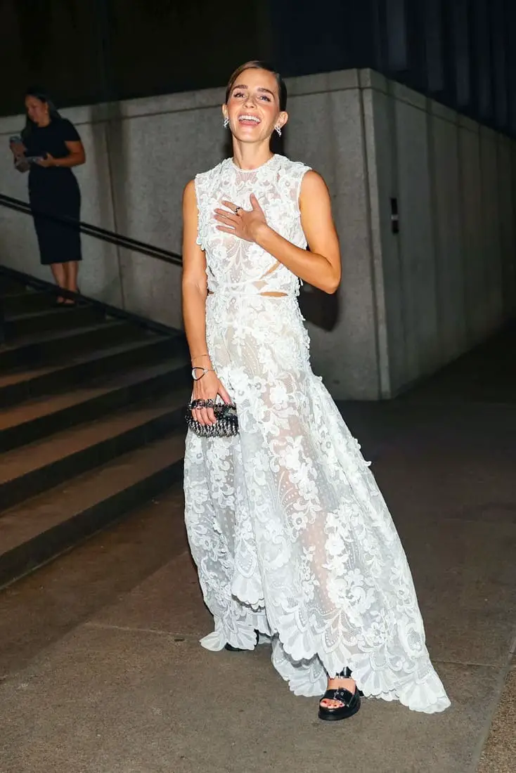 Emma Watson Radiates Glamour in a Sheer Gown at the Kering Foundation Event