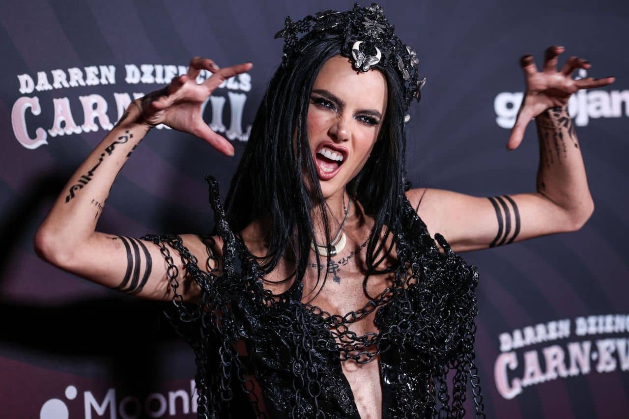 Alessandra Ambrosio Wore a Daring Corset and Thong at a 2022 Halloween Party