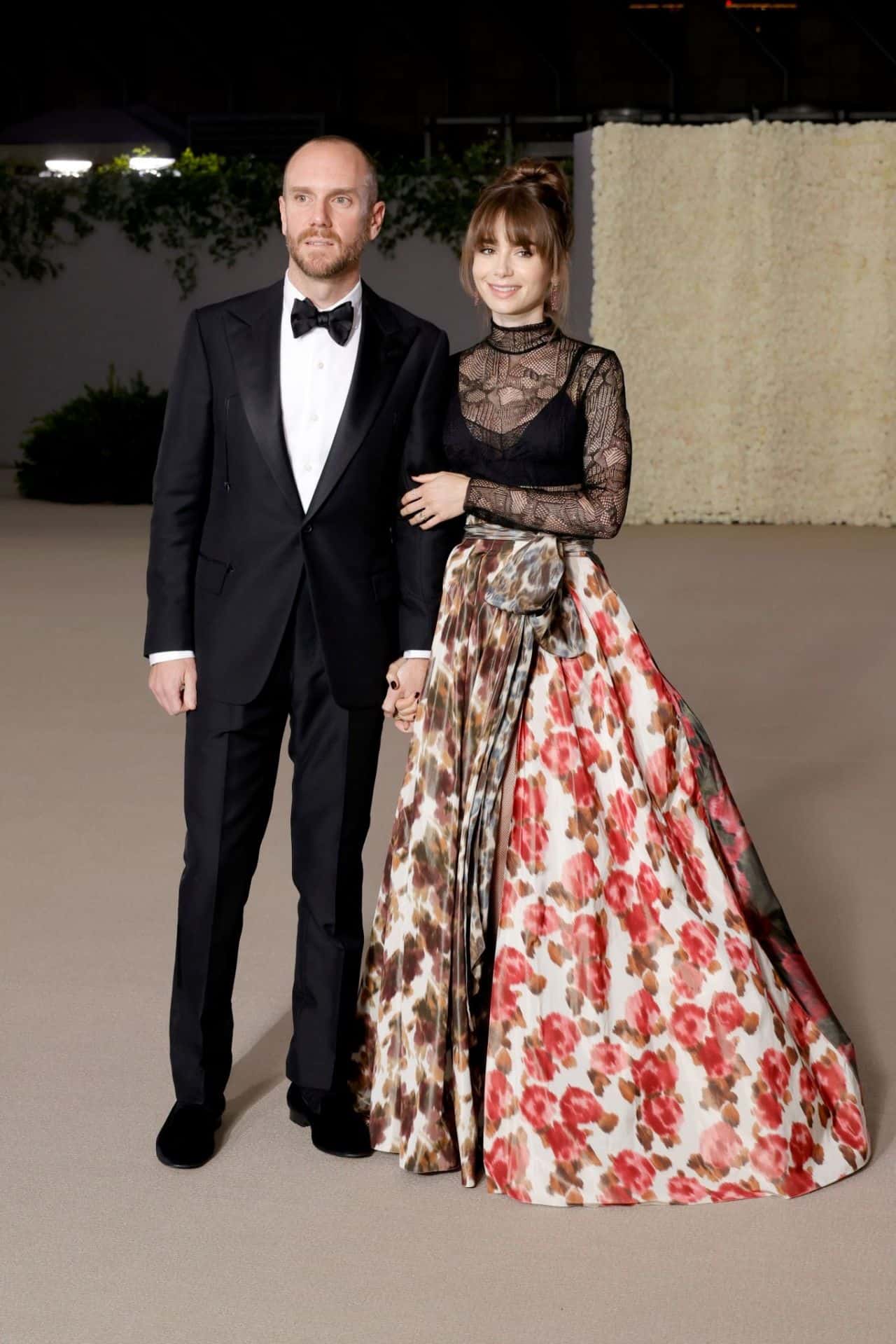 Lily Collins and Charlie McDowell at 2022 Academy Museum Gala