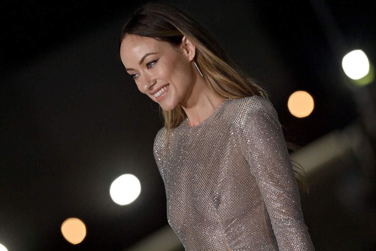 Olivia Wilde in a Sheer Alexandre Vauthier Dress at the Academy Museum Gala in Los Angeles