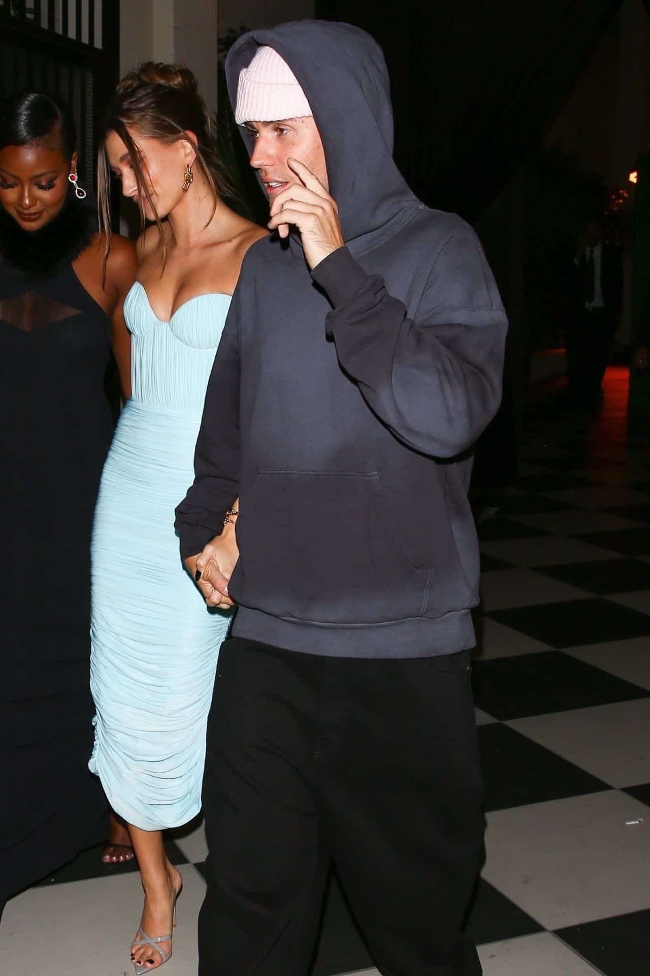 Hailey Bieber Stuns in a Blue Dress at Odell Beckham Jr.'s Birthday Party
