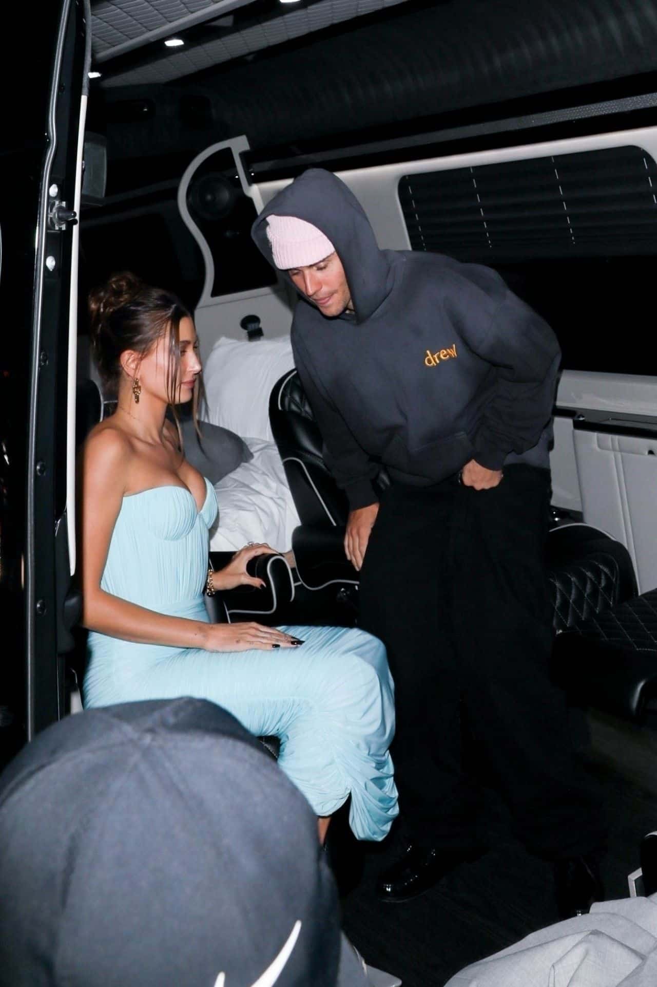 Hailey Bieber Stuns in a Blue Dress at Odell Beckham Jr.'s Birthday Party